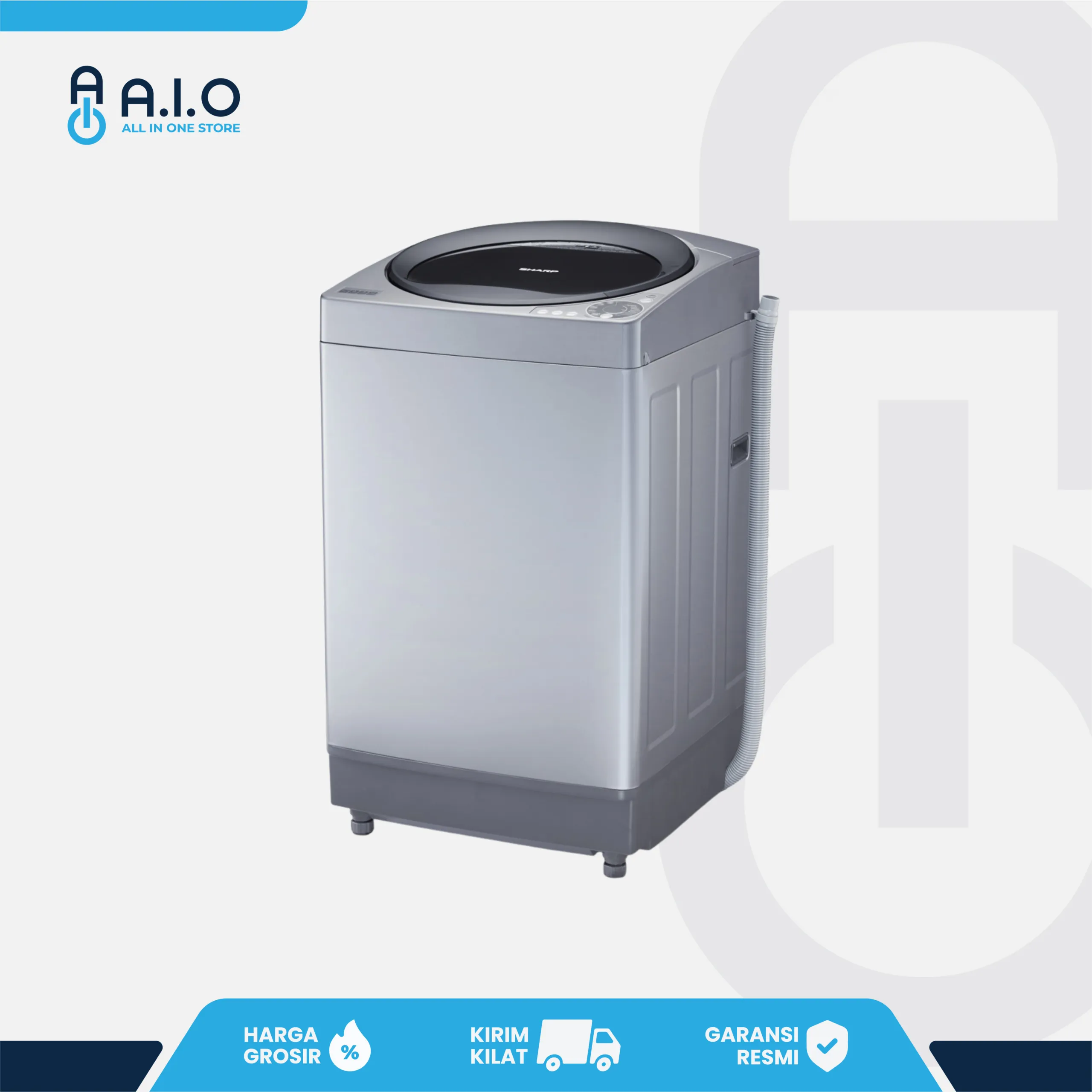 SHARP - MESIN CUCI TOP LOADING 10 KG - ES M1008T SAK 2 SHARP - MESIN CUCI TOP LOADING 10 KG - ES M1008T SAK - Image 2