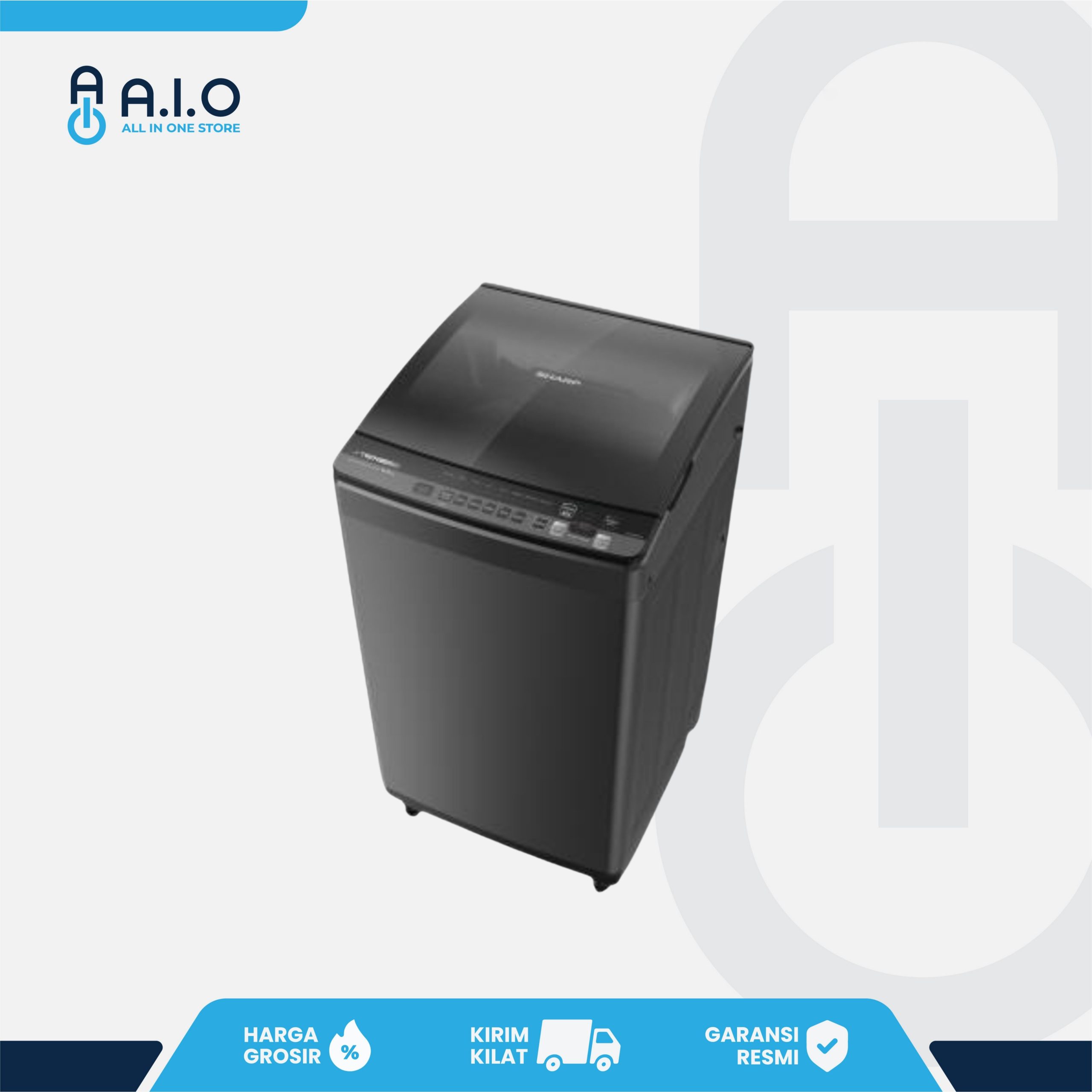 SHARP - MESIN CUCI TOP LOADING 8.5 KG - ES M8500XT SA 3 SHARP - MESIN CUCI TOP LOADING 8.5 KG - ES M8500XT SA - Gambar 3