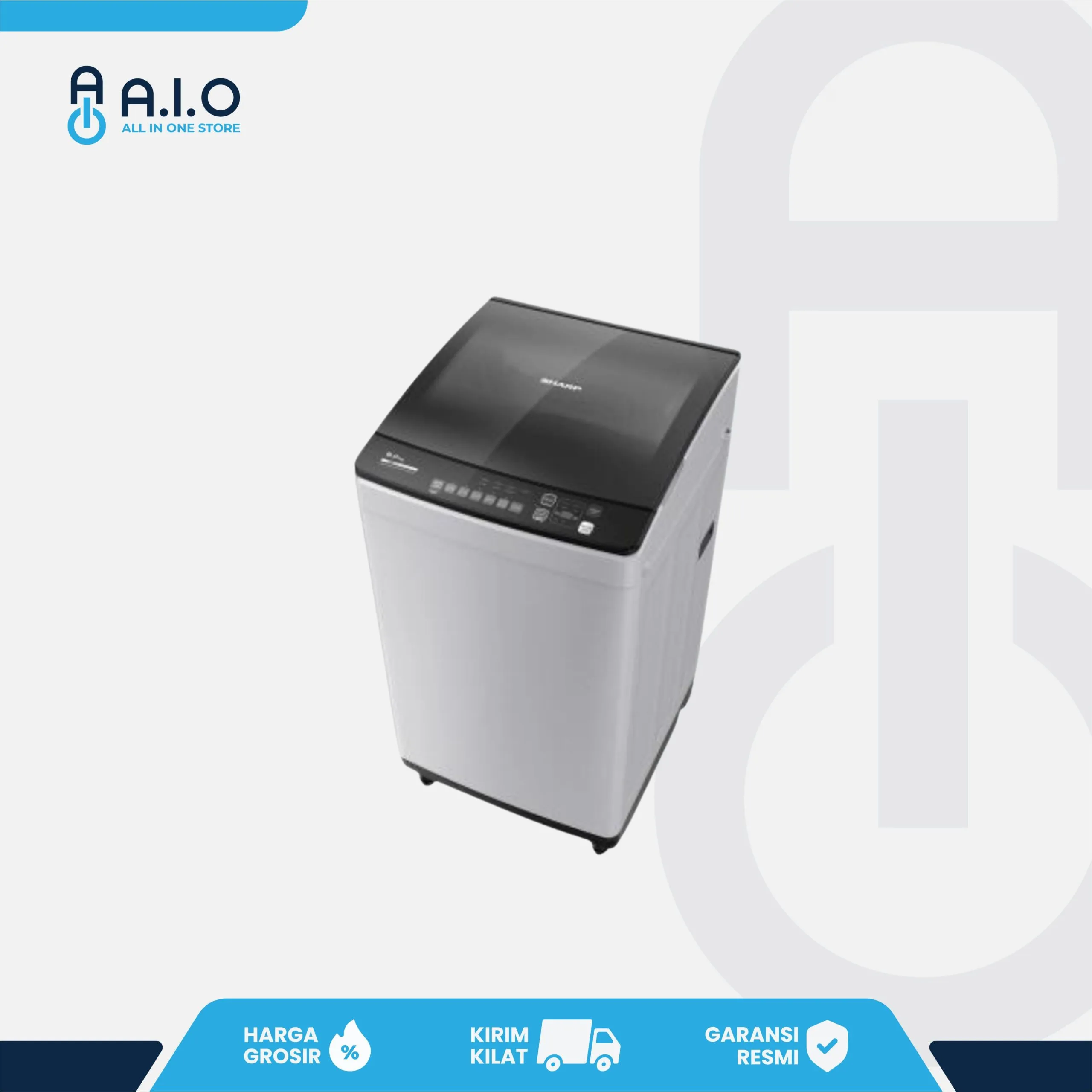 SHARP - MESIN CUCI TOP LOADING 9 KG - ES M9000T GG 2 SHARP - MESIN CUCI TOP LOADING 9 KG - ES M9000T GG - Image 2