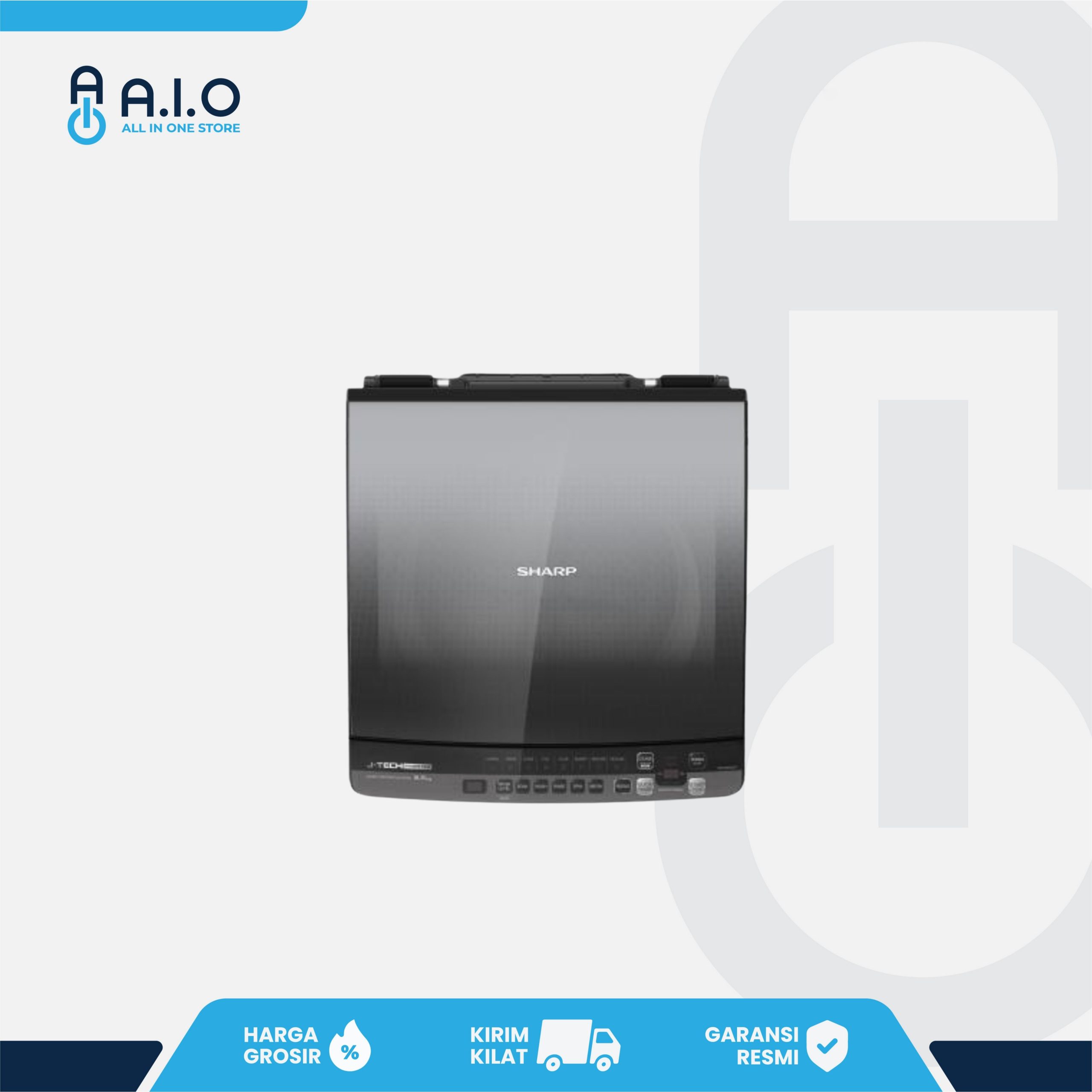 SHARP - MESIN CUCI TOP LOADING 9.5 KG - ES M9500XT SA 2 SHARP - MESIN CUCI TOP LOADING 9.5 KG - ES M9500XT SA - Gambar 2