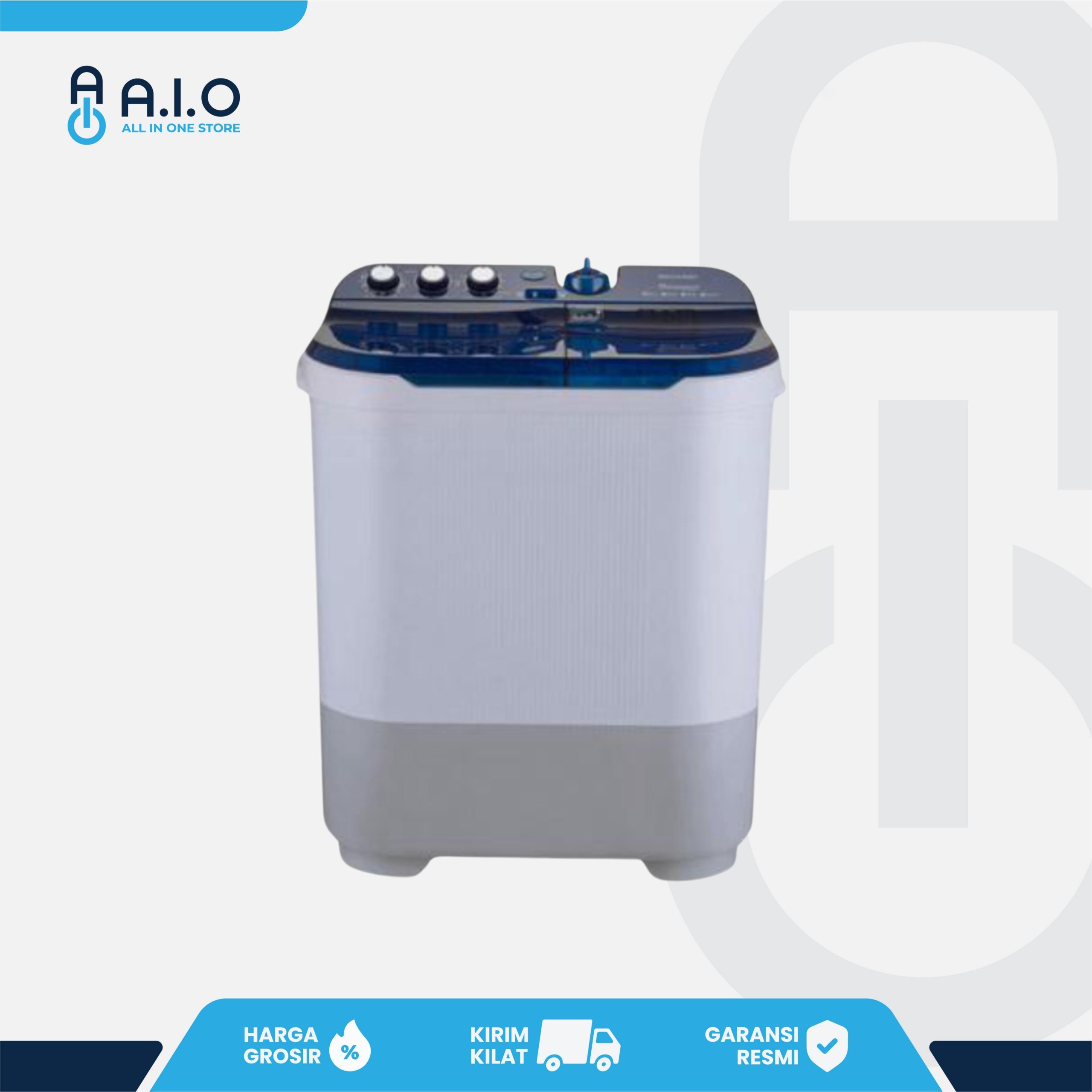 SHARP - MESIN CUCI 2 TABUNG 10 KG - ES T1090 BK