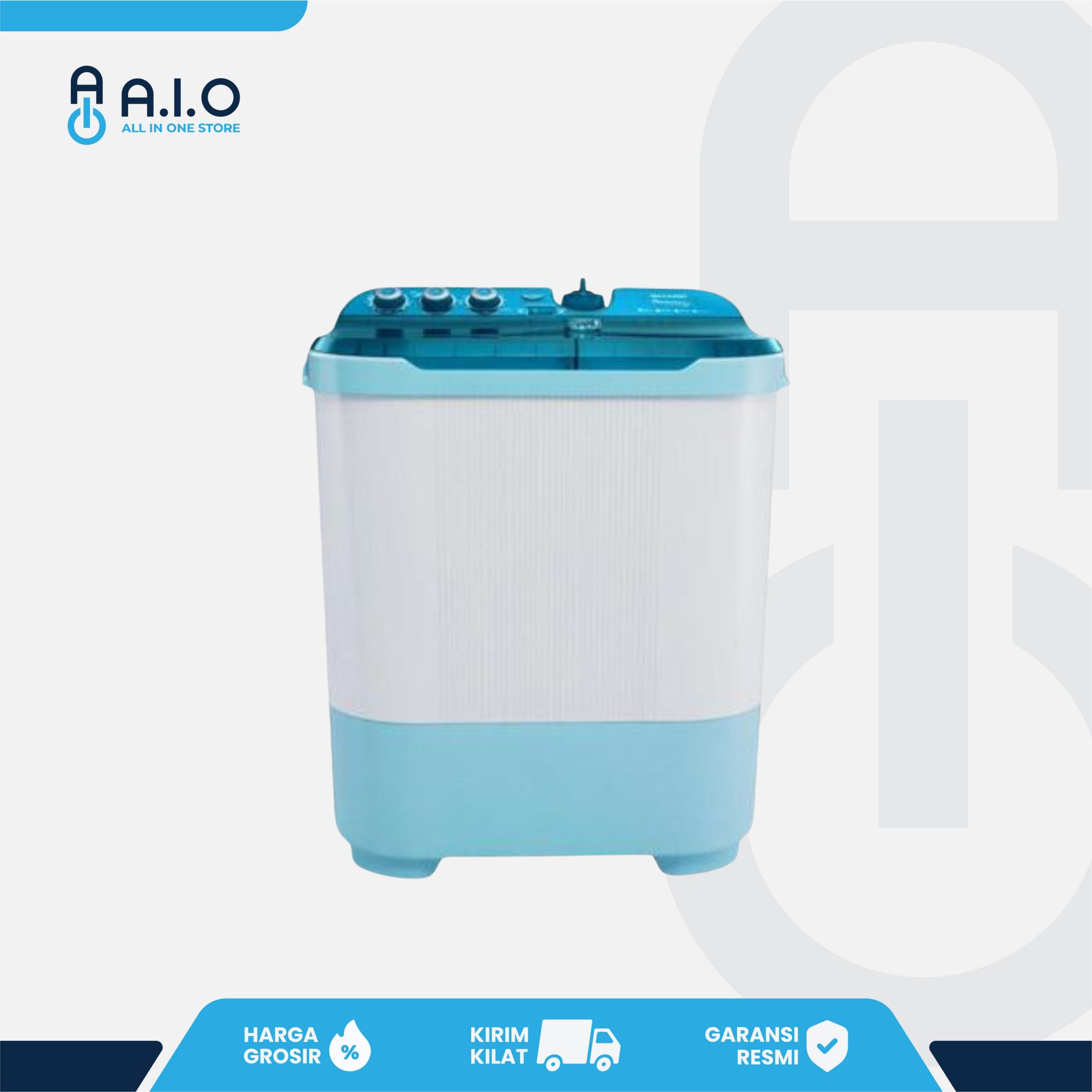 SHARP - MESIN CUCI 2 TABUNG 11 KG - ES T1270SJ BL