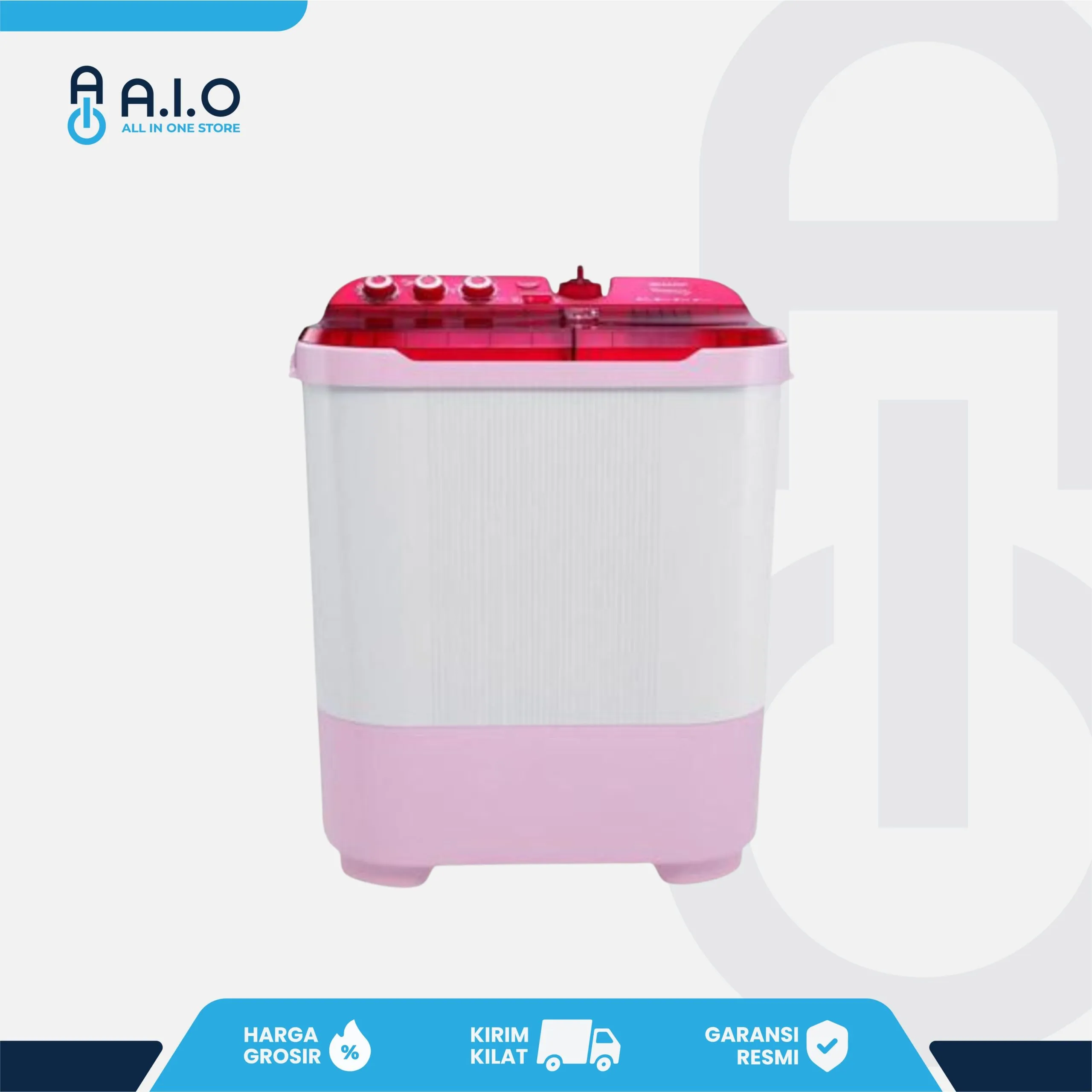 SHARP - MESIN CUCI 2 TABUNG 11 KG - ES T1270SJ PK