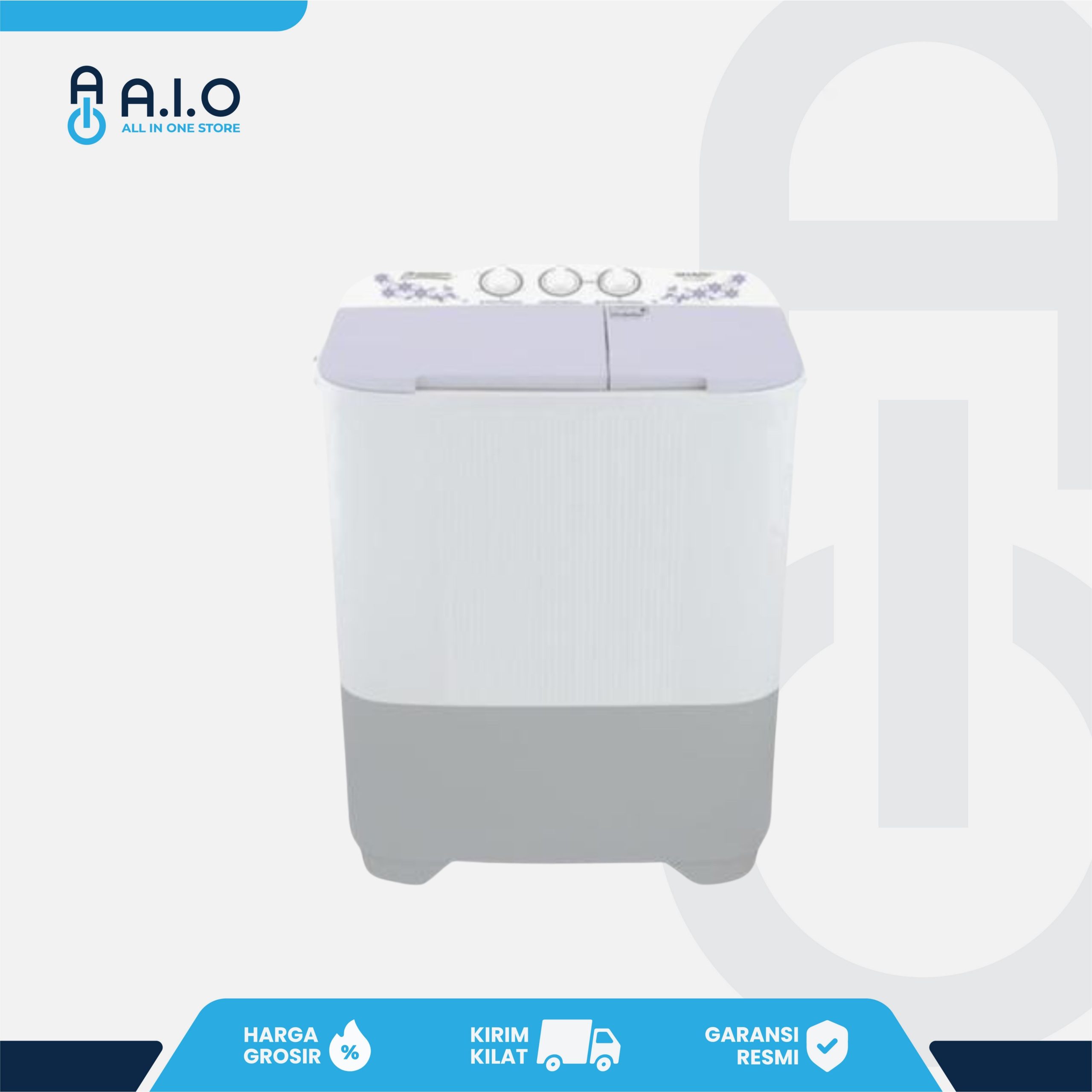 SHARP - MESIN CUCI 2 TABUNG 7 KG - ES T70MW LC