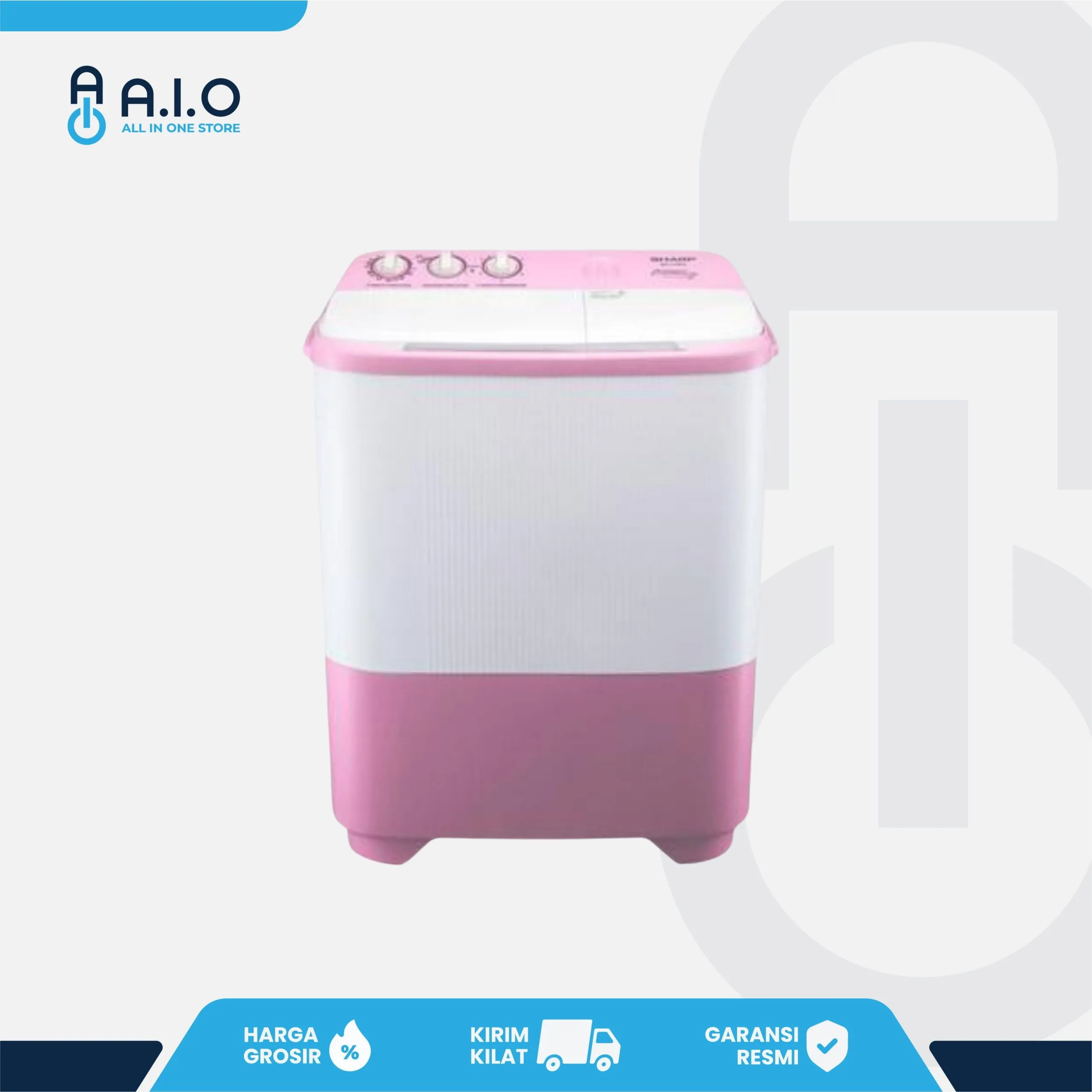 SHARP - MESIN CUCI 2 TABUNG 7.5 KG - ES T79SJ PK