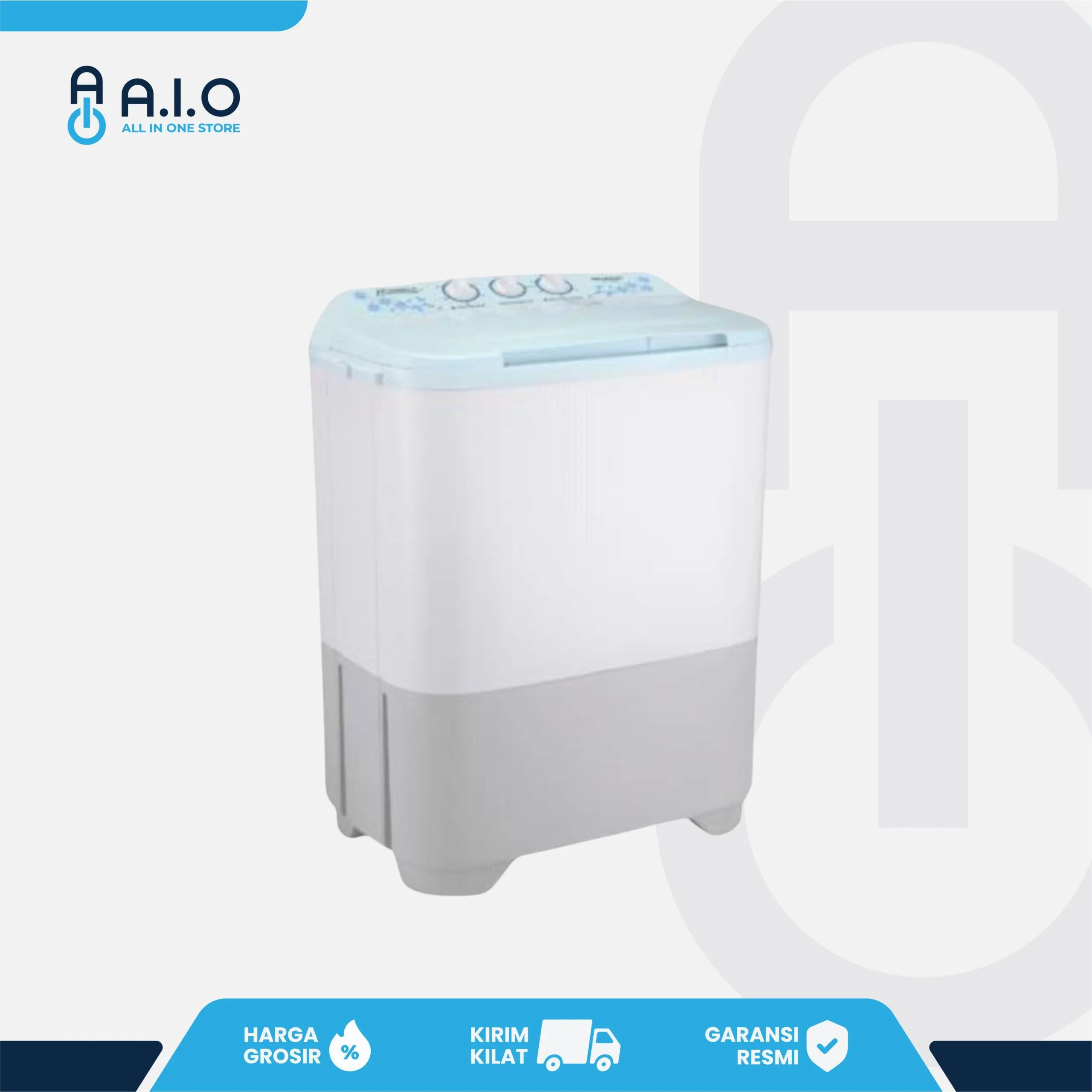 SHARP - MESIN CUCI 2 TABUNG 7 KG - ES T80MW BK 1 SHARP - MESIN CUCI 2 TABUNG 7 KG - ES T80MW BK