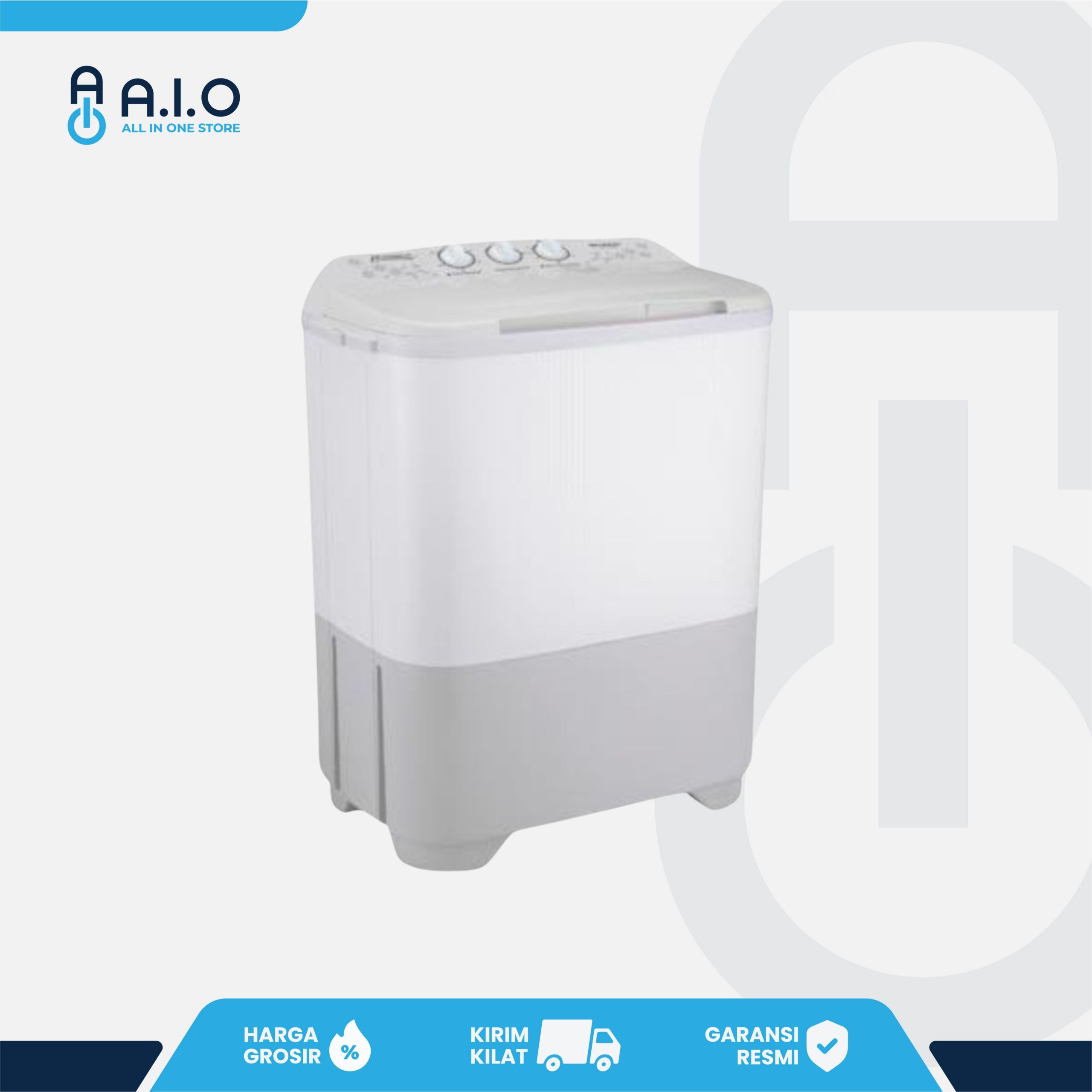 SHARP - MESIN CUCI 2 TABUNG 7 KG - ES T80MW HK