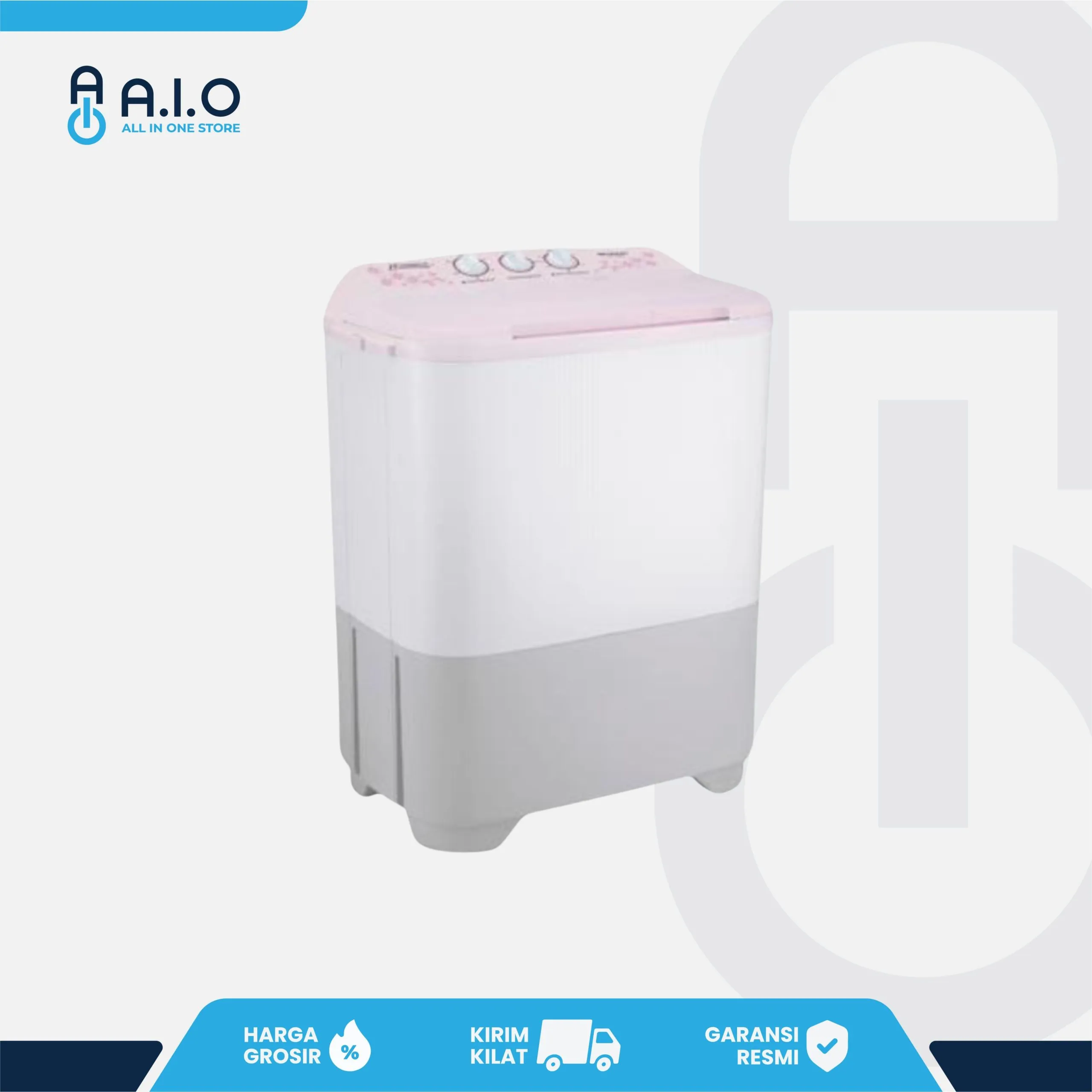 SHARP - MESIN CUCI 2 TABUNG 7 KG - ES T80MW PK 1 SHARP - MESIN CUCI 2 TABUNG 7 KG - ES T80MW PK