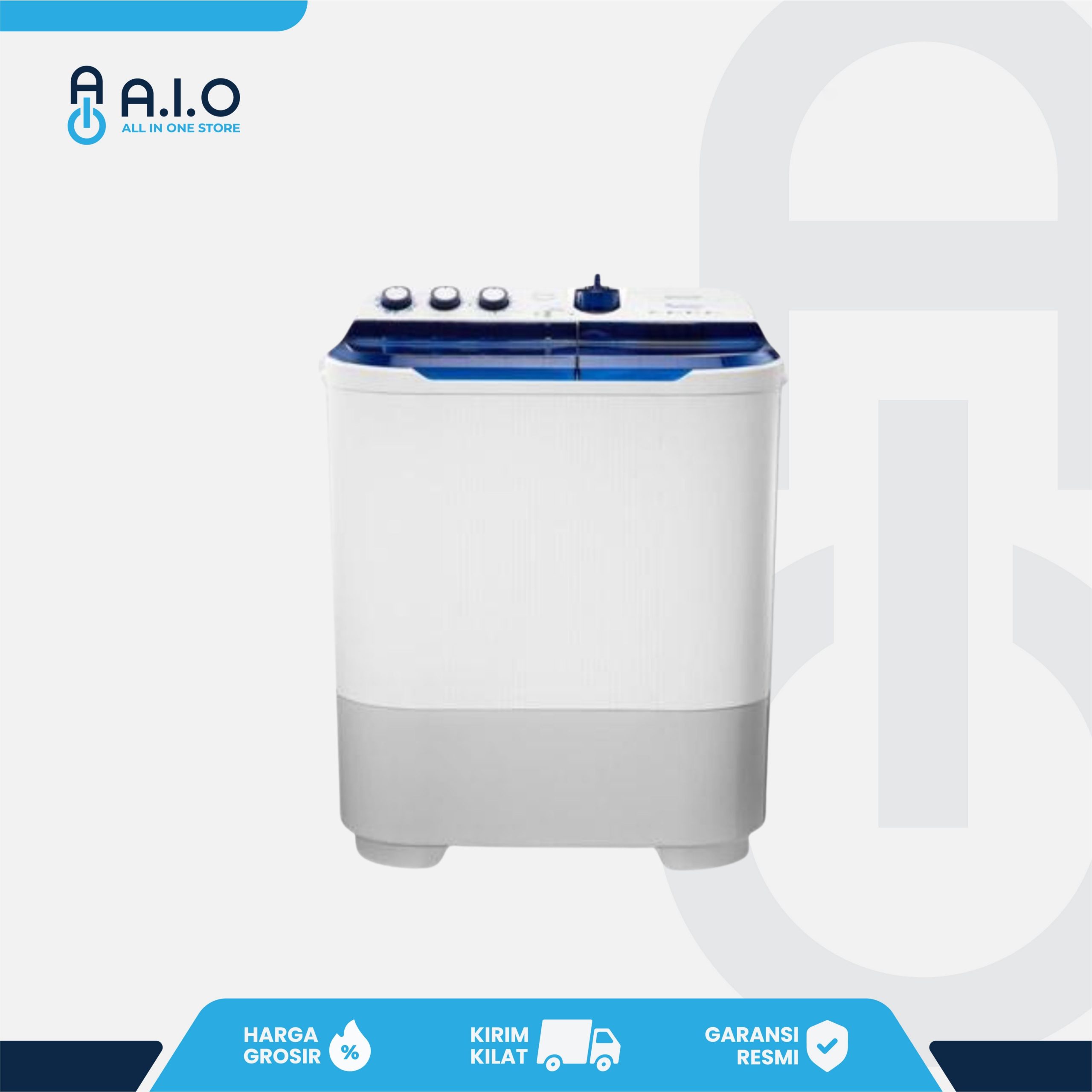 SHARP - MESIN CUCI 2 TABUNG 8.5 KG - ES T871DM BL