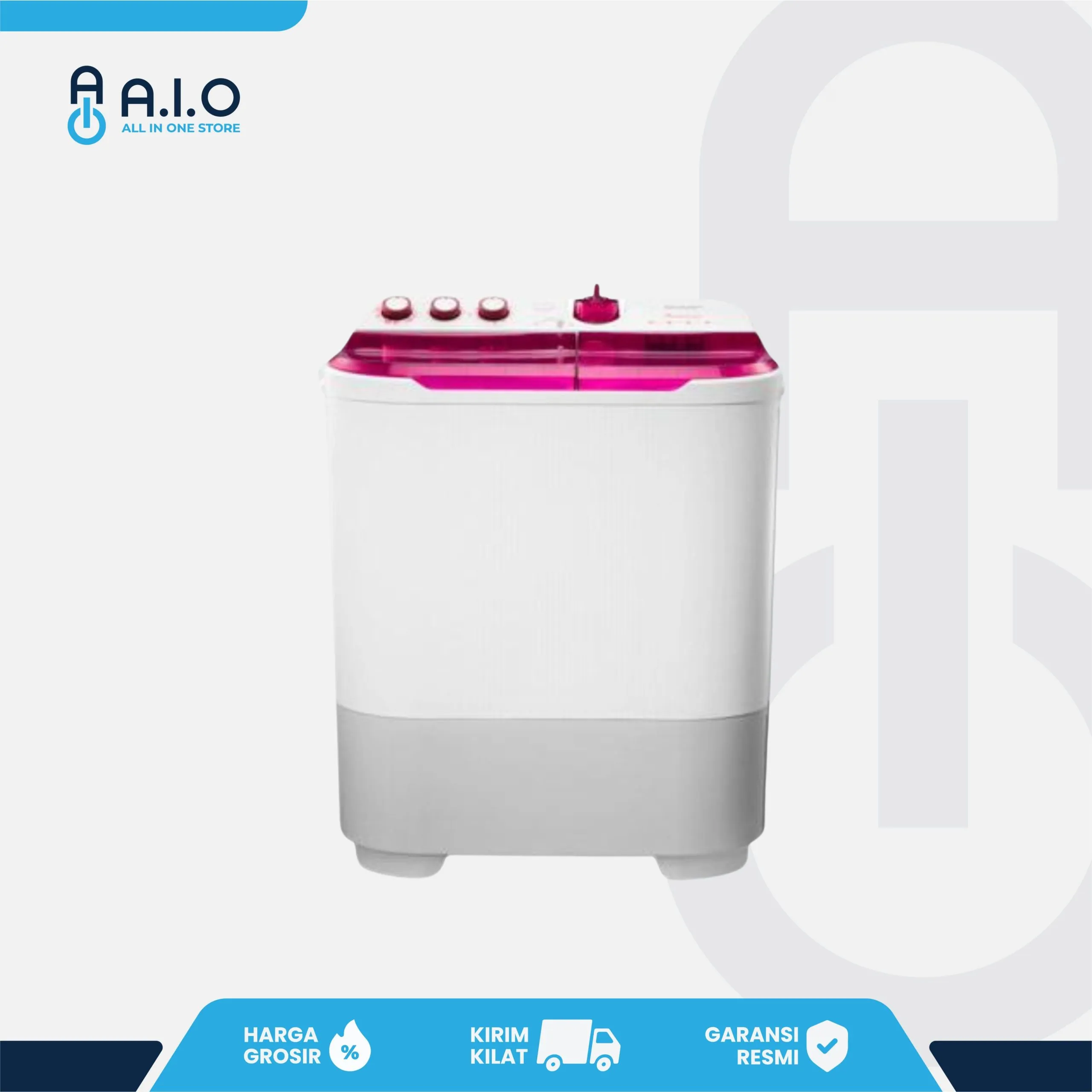 SHARP - MESIN CUCI 2 TABUNG 8.5 KG - ES T871DM PK 1 SHARP - MESIN CUCI 2 TABUNG 8.5 KG - ES T871DM PK