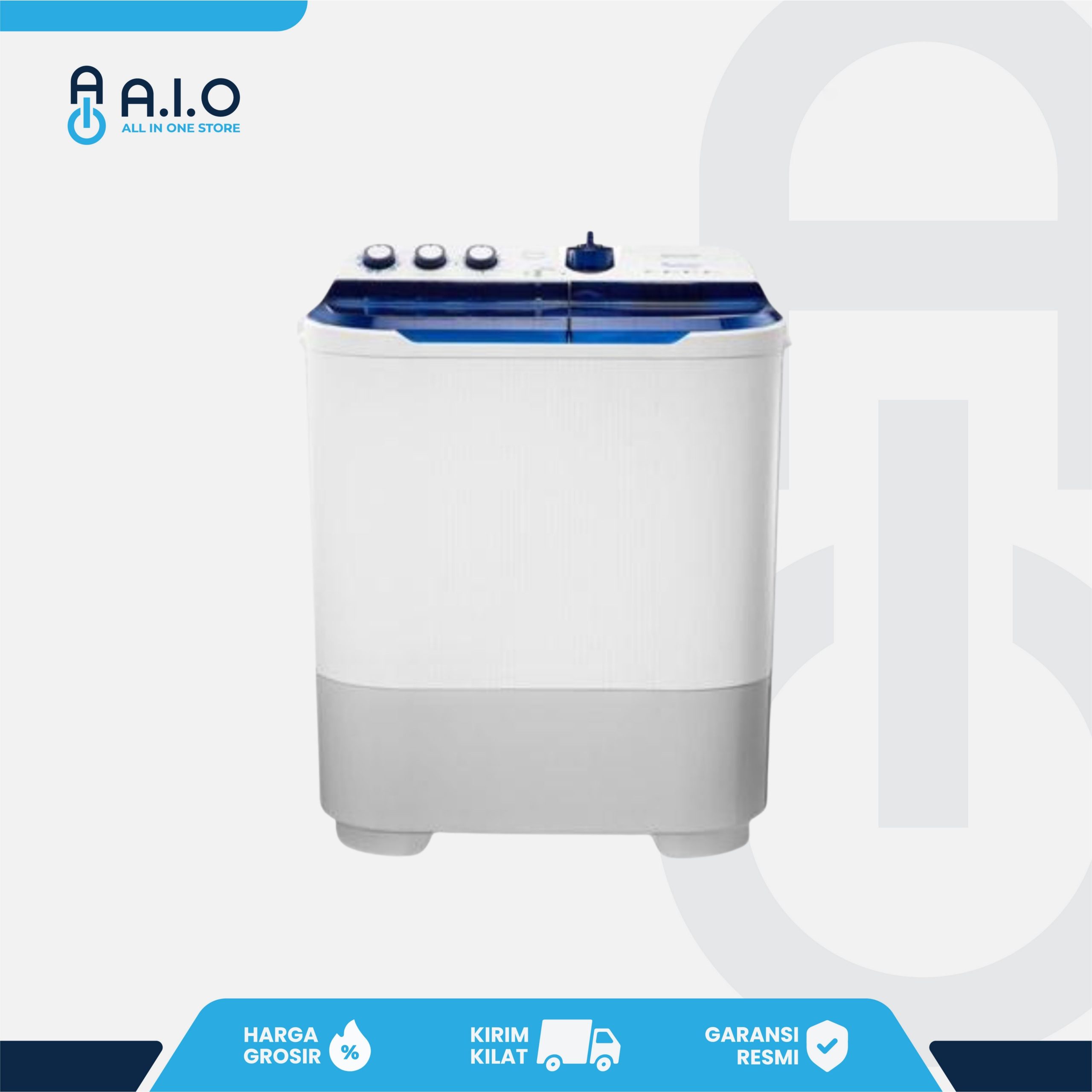 SHARP - MESIN CUCI 2 TABUNG 9.5 KG - ES T971DM BL