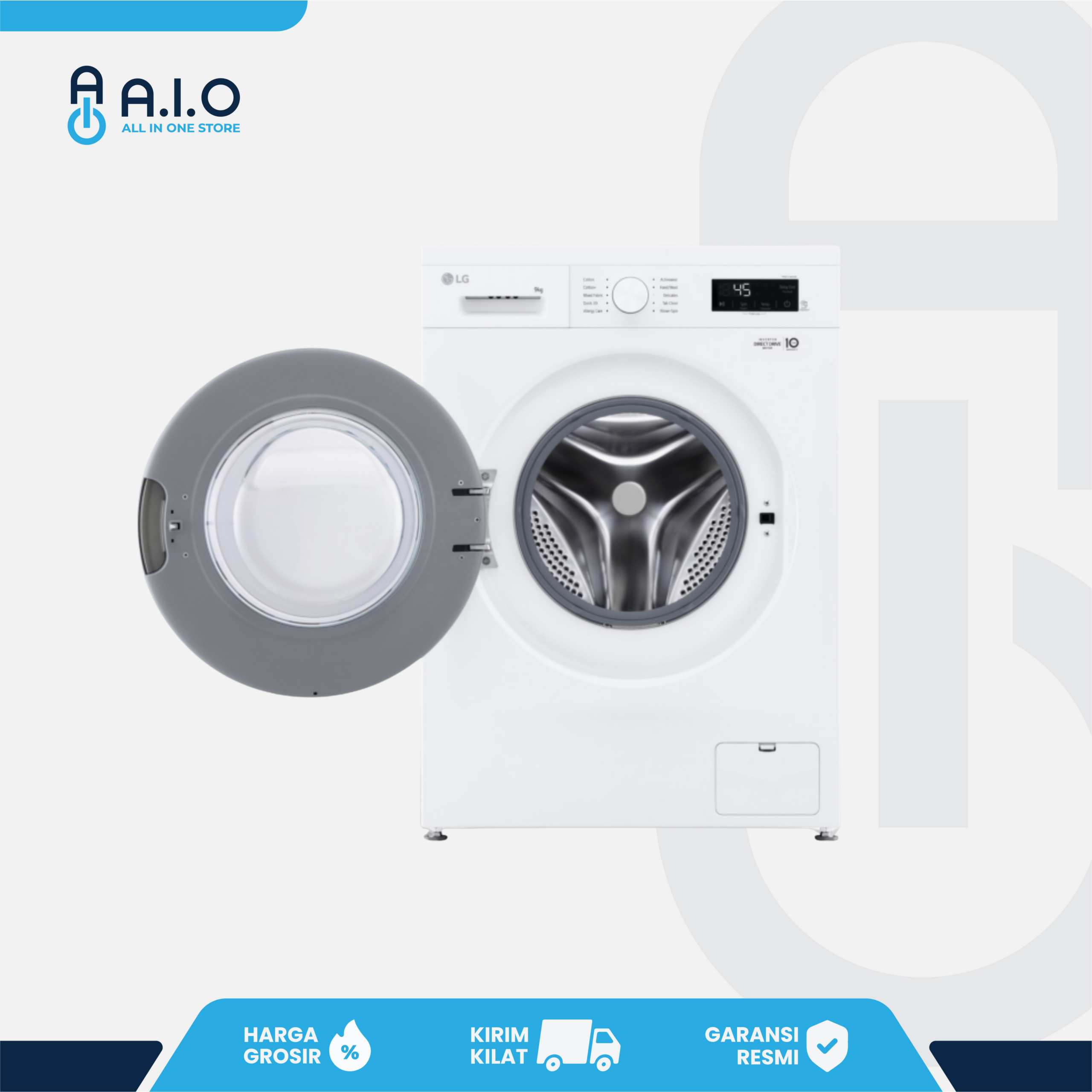 LG - MESIN CUCI FRONT LOADING 7 KG - FB1207S6W 5 LG - MESIN CUCI FRONT LOADING 7 KG - FB1207S6W - Gambar 5