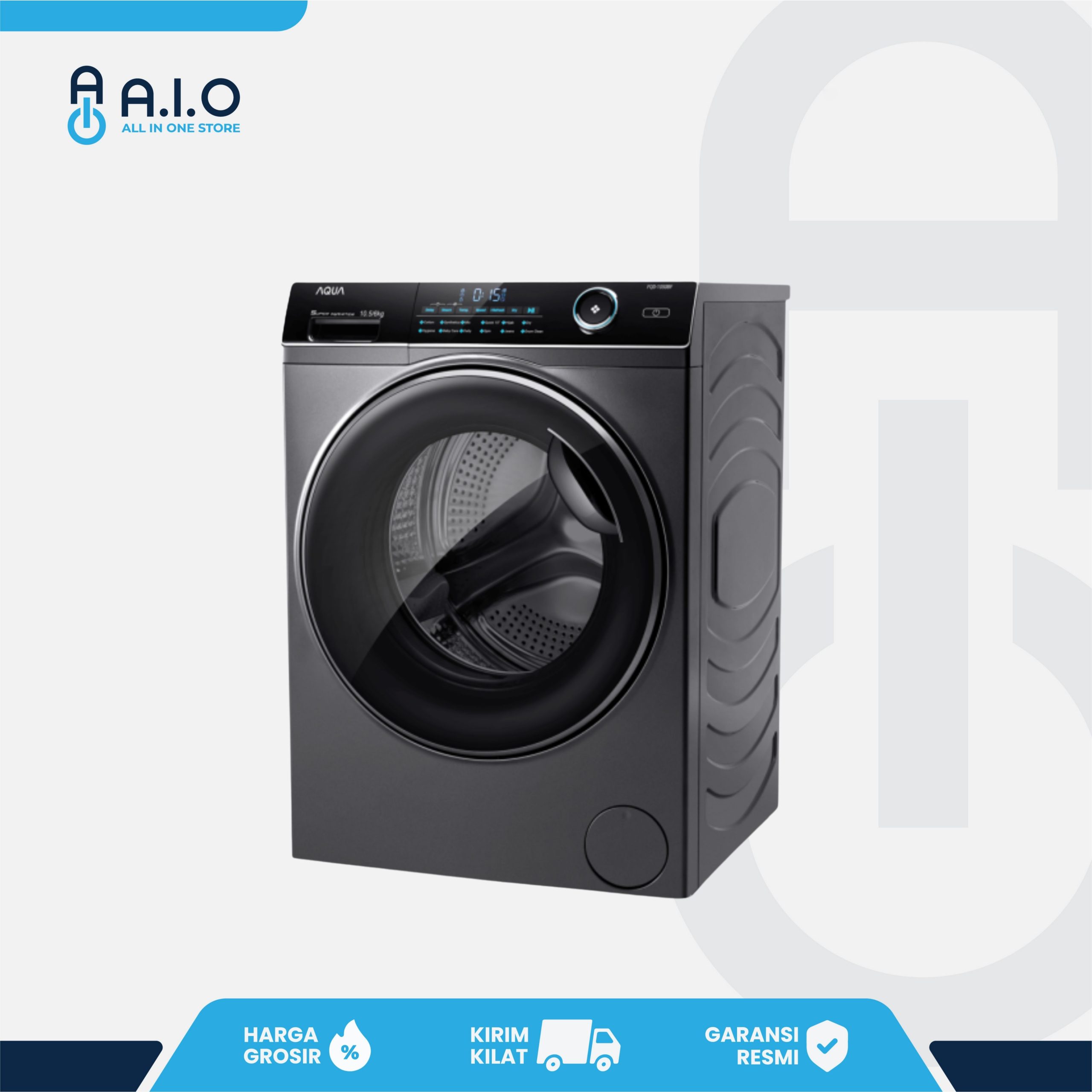 AQUA - MESIN CUCI FRONT LOADING 10.5 KG - FQD 1050BF 4 AQUA - MESIN CUCI FRONT LOADING 10.5 KG - FQD 1050BF - Gambar 4