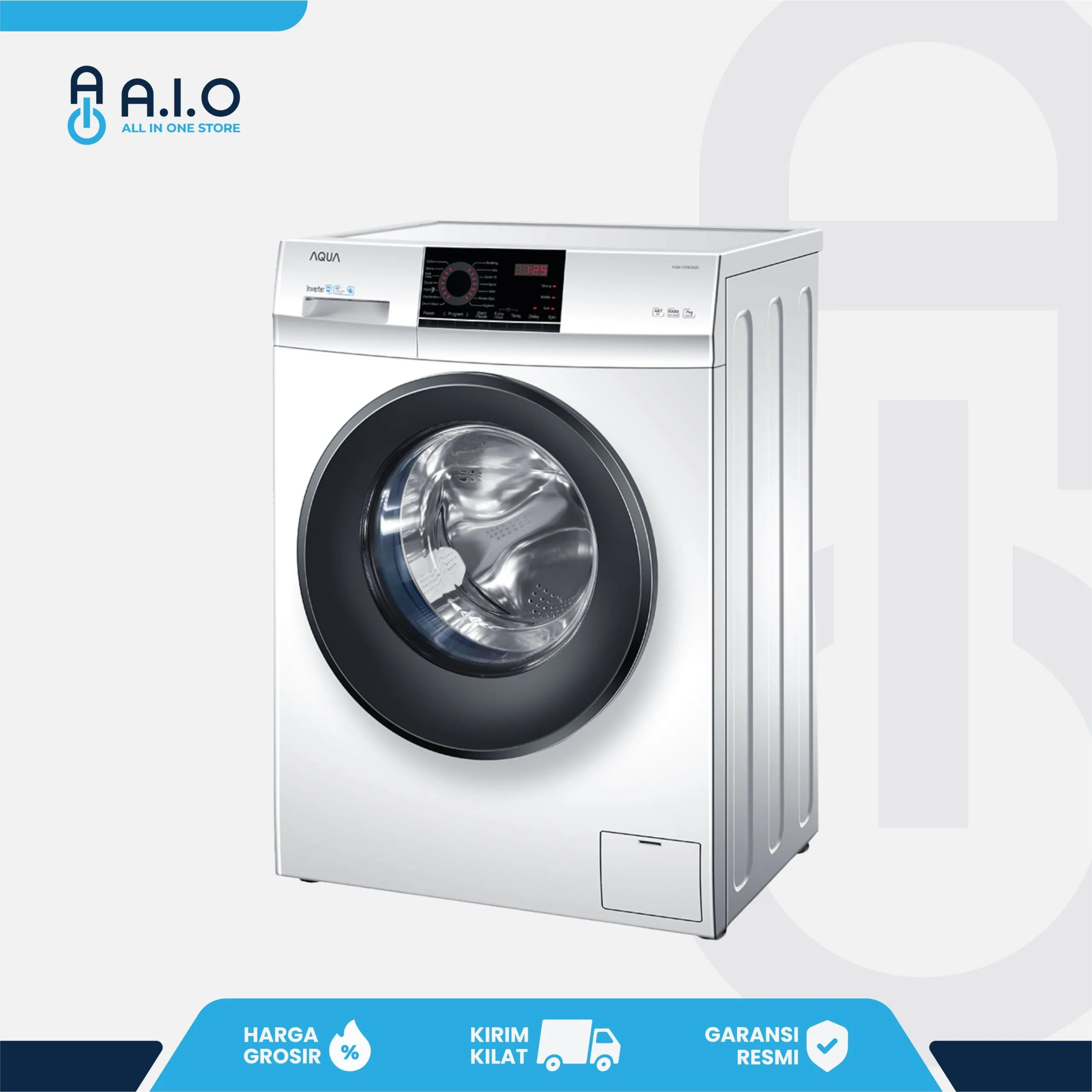 AQUA - MESIN CUCI FRONT LOADING 7 KG - FQW 700829QD - Gambar 2