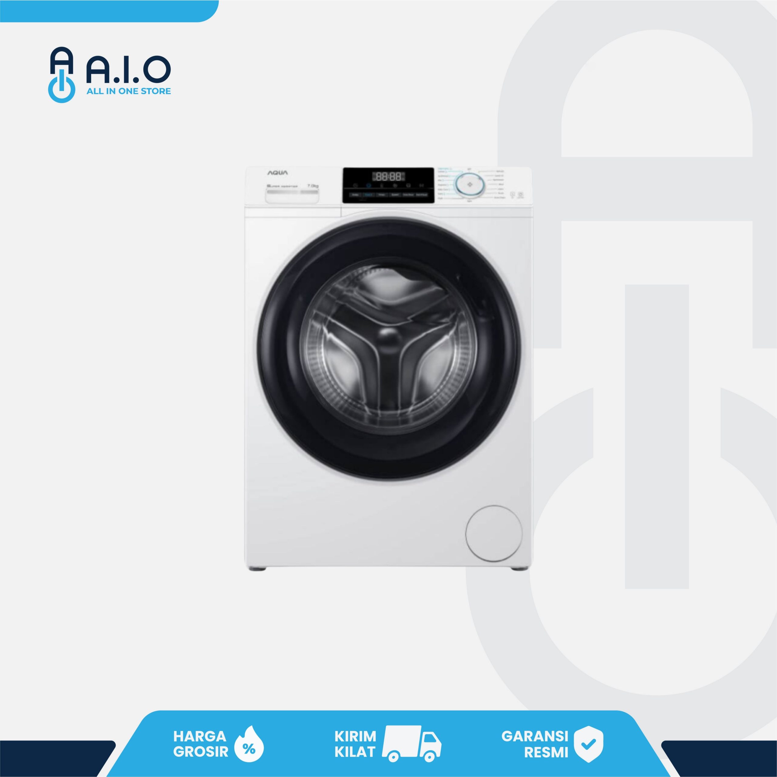 AQUA - MESIN CUCI FRONT LOADING 7 KG - FQW 720BF 1 AQUA - MESIN CUCI FRONT LOADING 7 KG - FQW 720BF