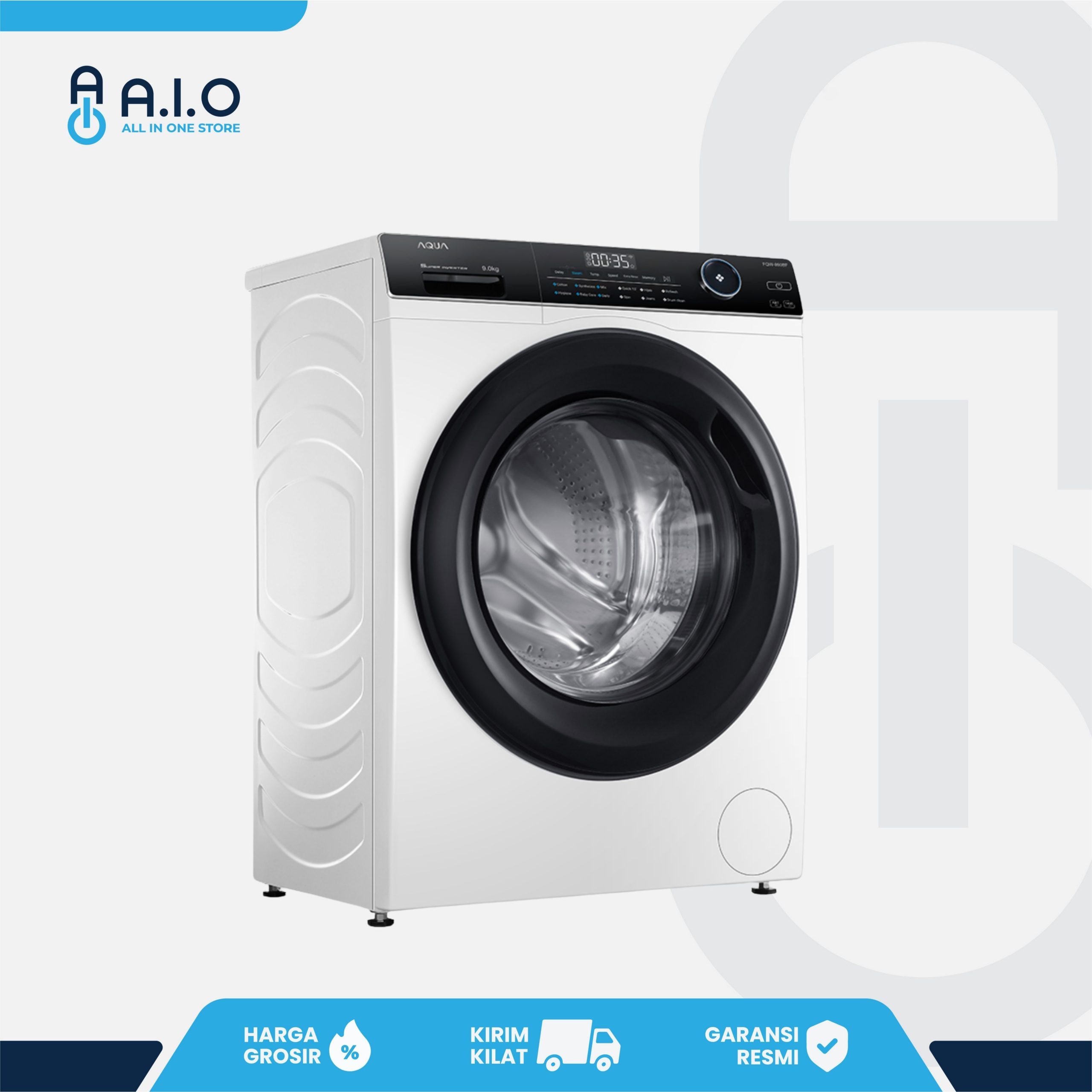 AQUA - MESIN CUCI FRONT LOADING 9 KG - FQW 950BF 3 AQUA - MESIN CUCI FRONT LOADING 9 KG - FQW 950BF - Gambar 3