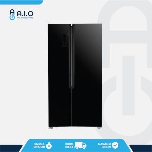 GEA - KULKAS BLACK GLASS 2 DOOR 563 L - G2D 563