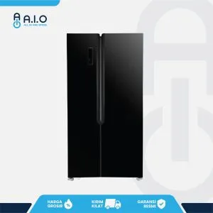 GEA - KULKAS BLACK GLASS 2 DOOR 563 L - G2D 563