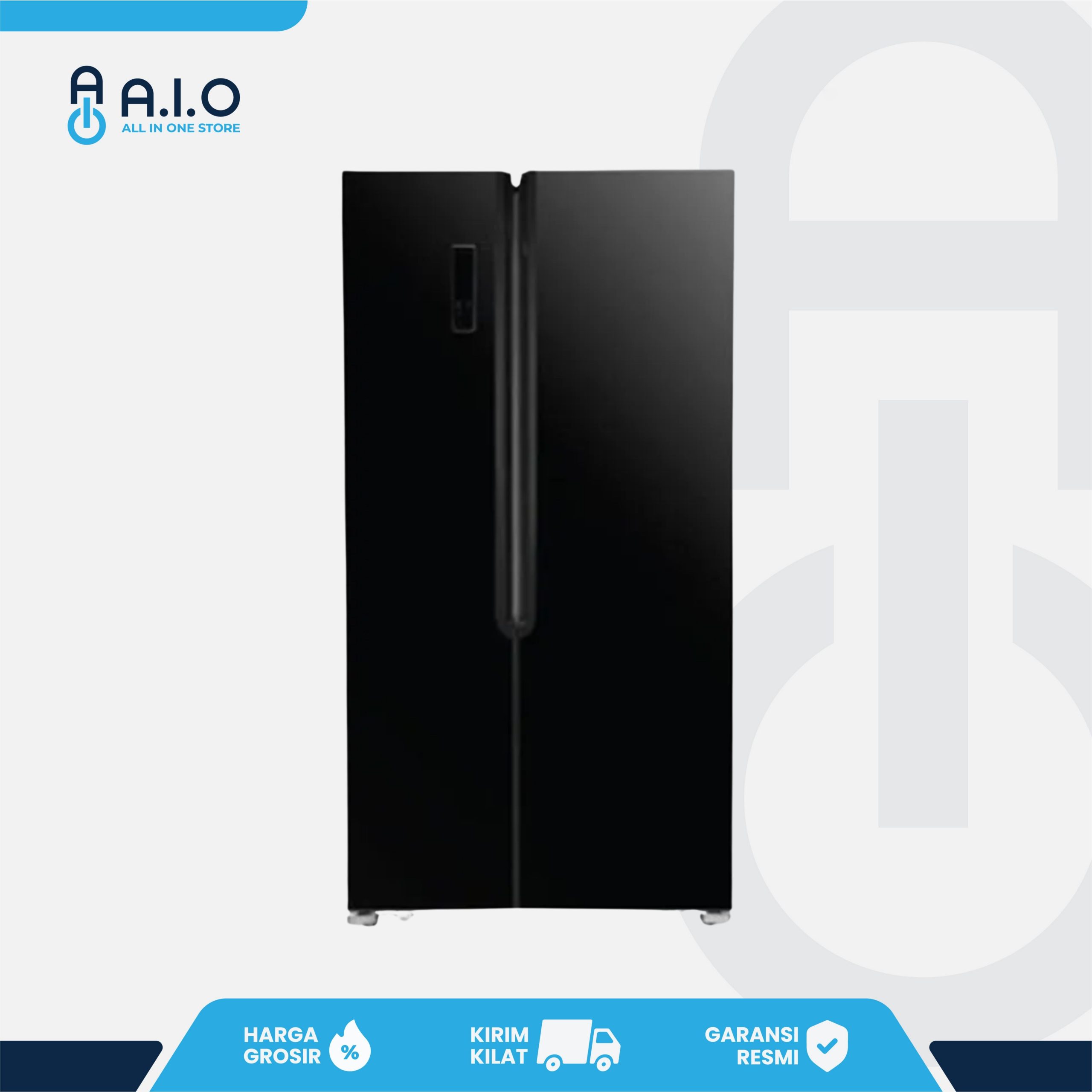 GEA - KULKAS BLACK GLASS 2 DOOR 563 L - G2D 563 1 GEA - KULKAS BLACK GLASS 2 DOOR 563 L - G2D 563