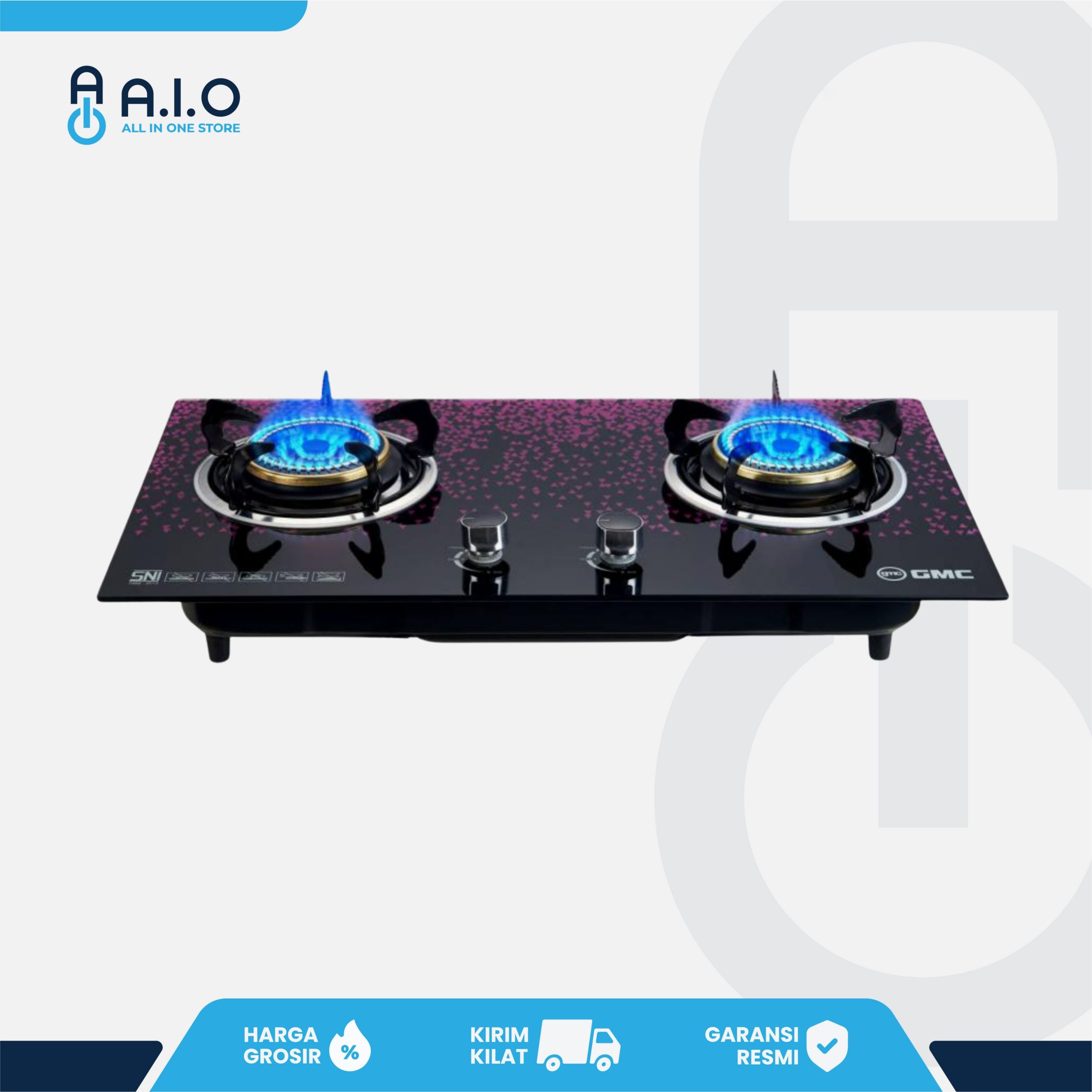 GMC - KOMPOR TANAM KACA 2 TUNGKU - GMC 625