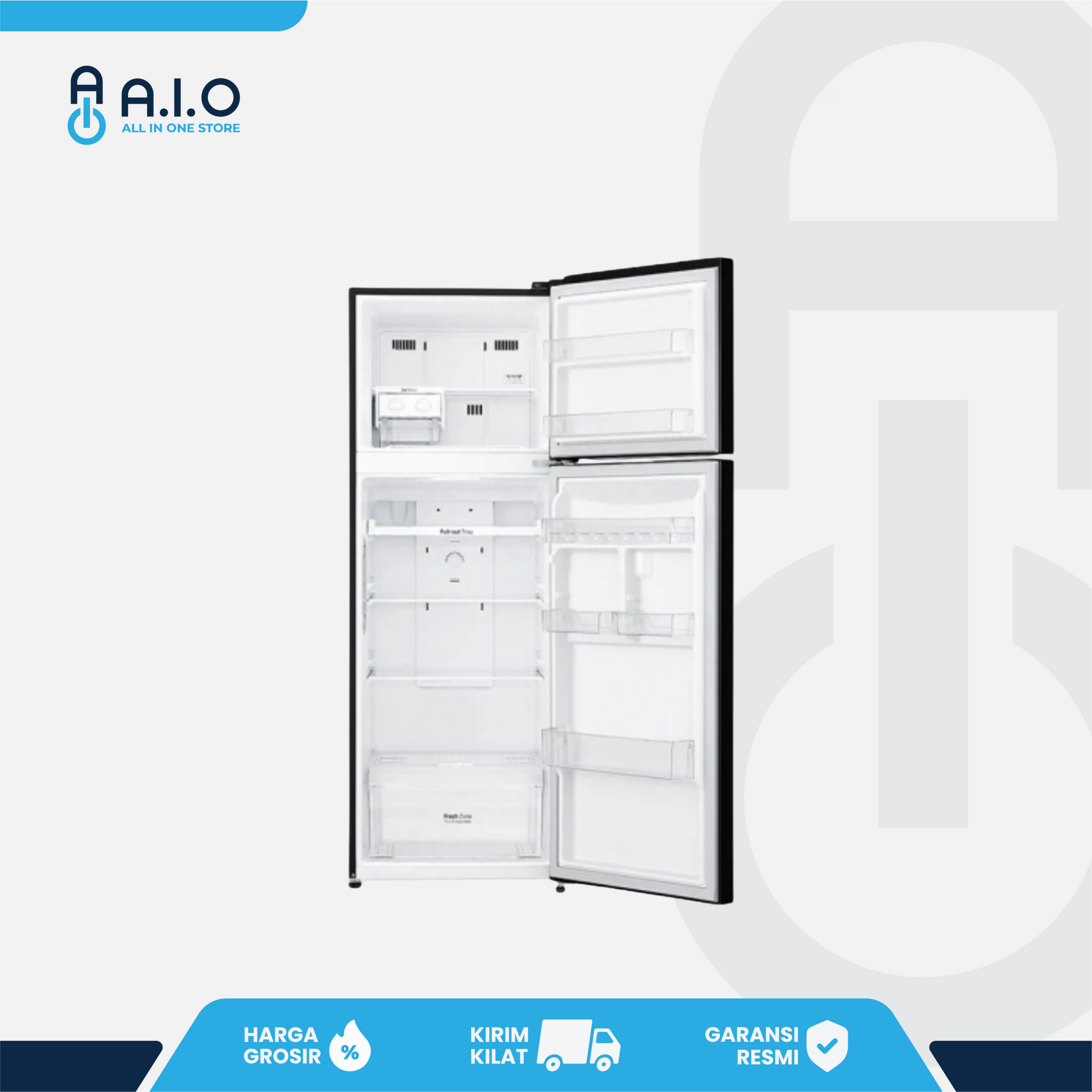 LG - KULKAS 2 PINTU 312 L - GN G372SXCB 2 LG - KULKAS 2 PINTU 312 L - GN G372SXCB - Gambar 2