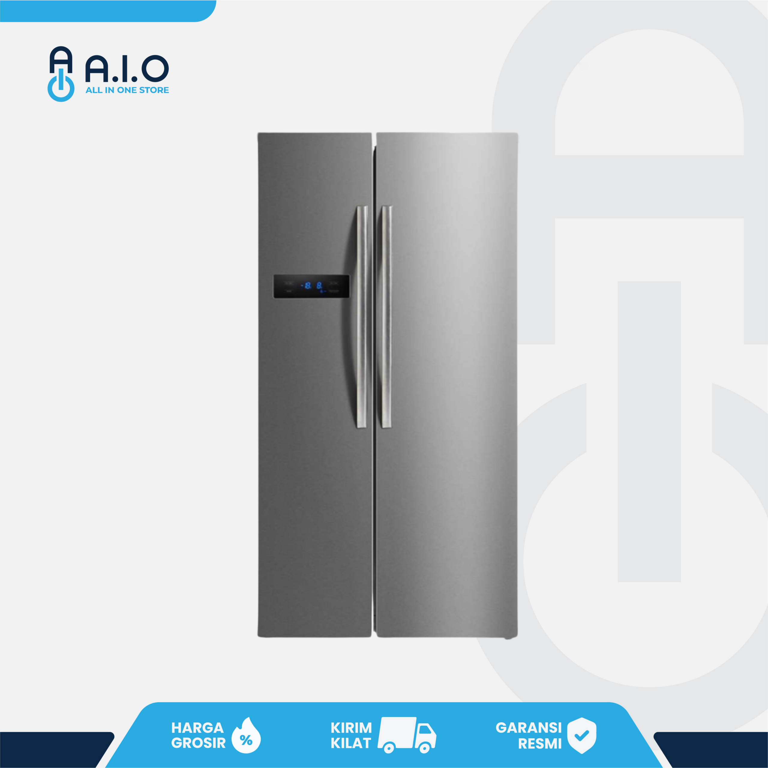 MIDEA - KULKAS SIDE BY SIDE 600 L - HC 689WE