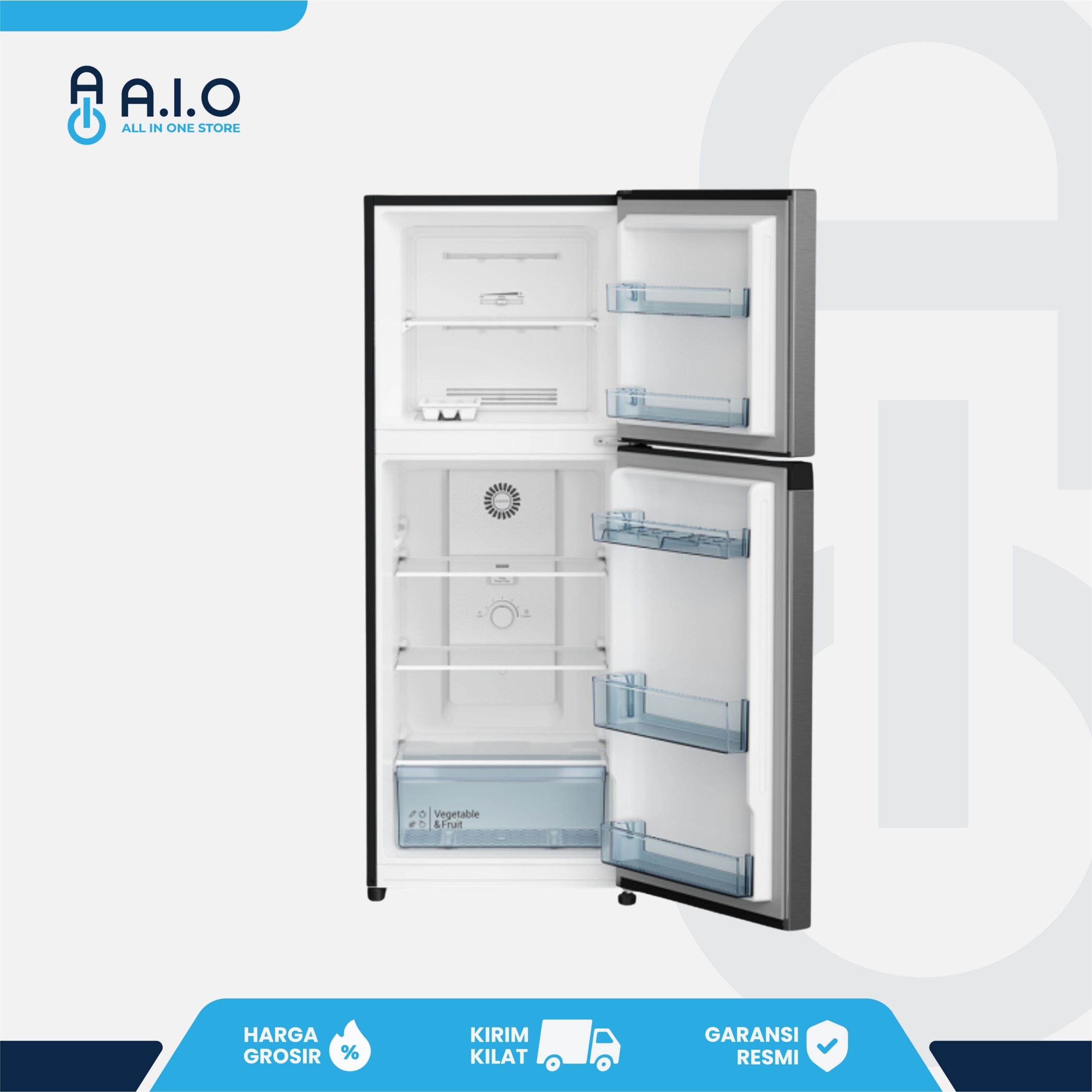 HITACHI - KULKAS 2 PINTU 210 L - HRTN5230MXID 2 HITACHI - KULKAS 2 PINTU 210 L - HRTN5230MXID - Gambar 2