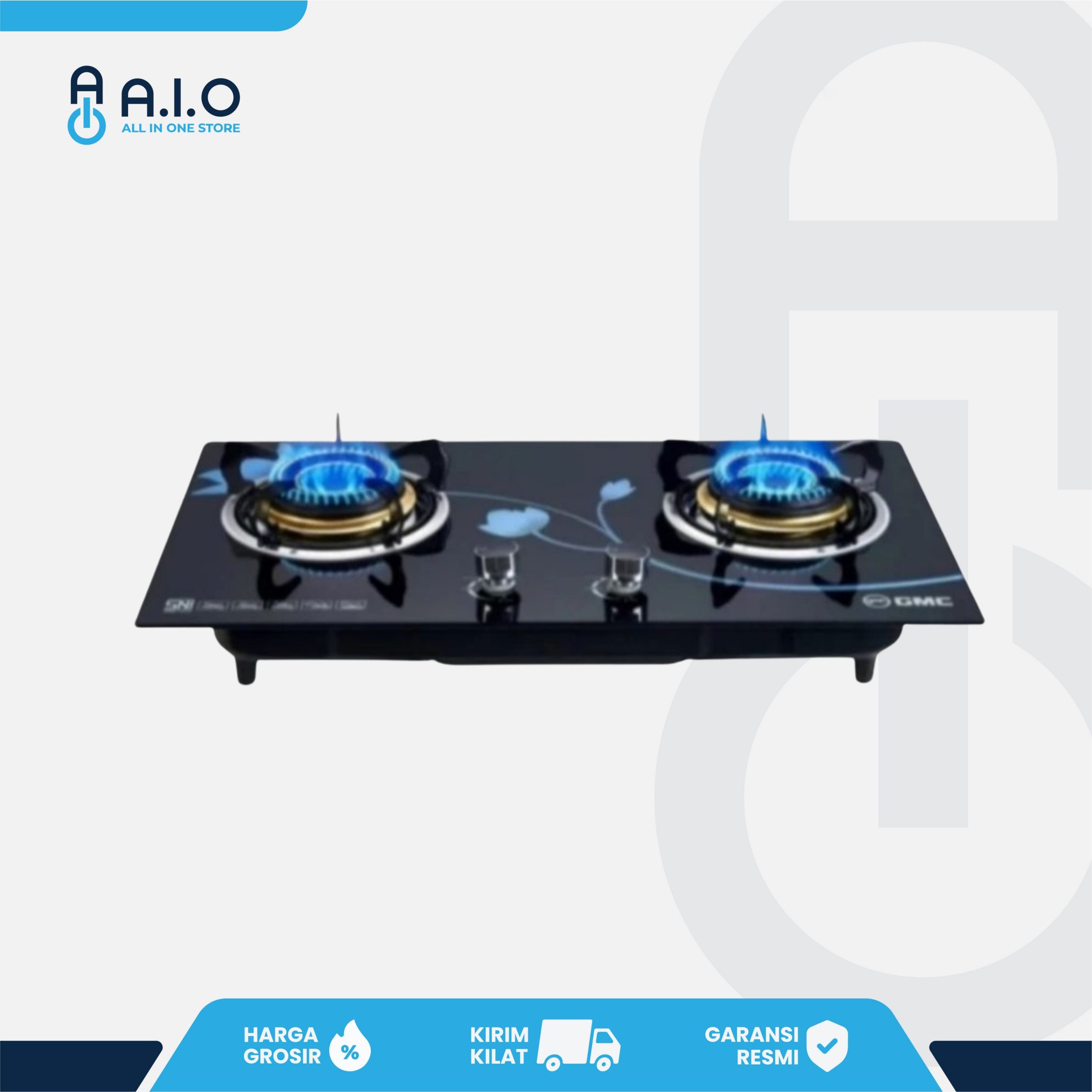 GMC - KOMPOR GAS KACA 2 TUNGKU - K621/622