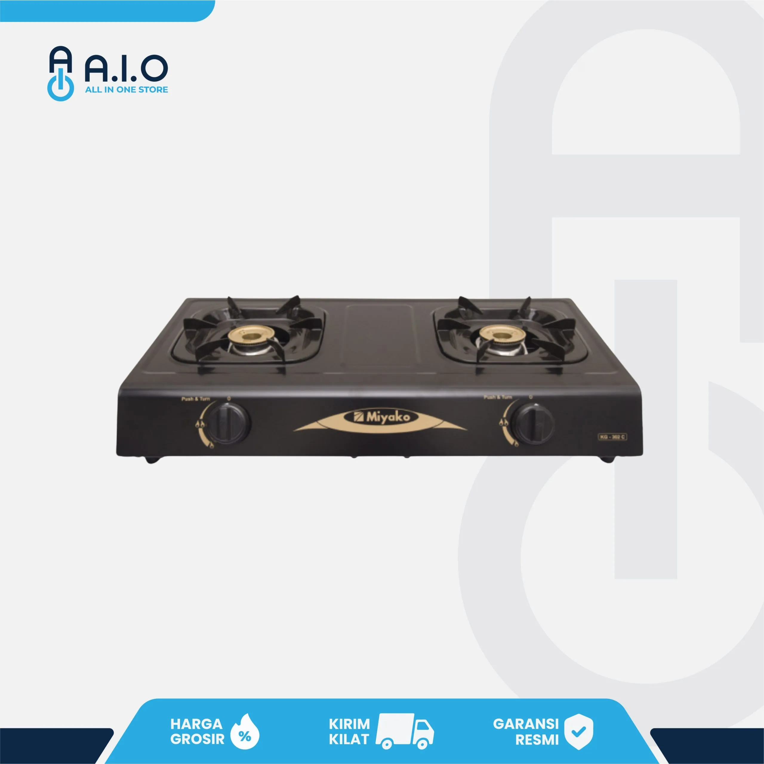 MIYAKO - KOMPOR 2 TUNGKU - KG 302 C 1 MIYAKO - KOMPOR 2 TUNGKU - KG 302 C