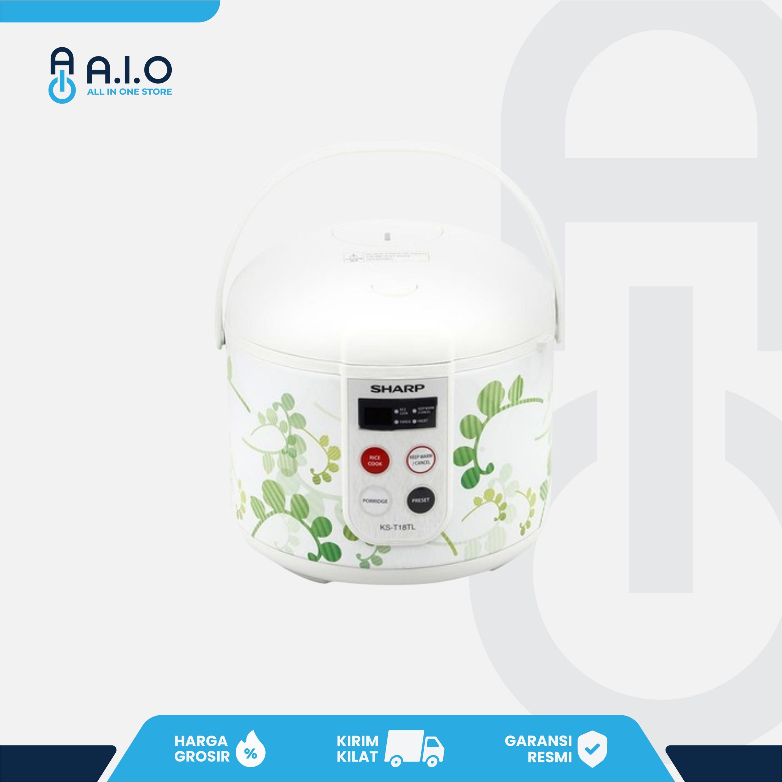 SHARP - RICE COOKER 1.8 L - KS T18TL GR