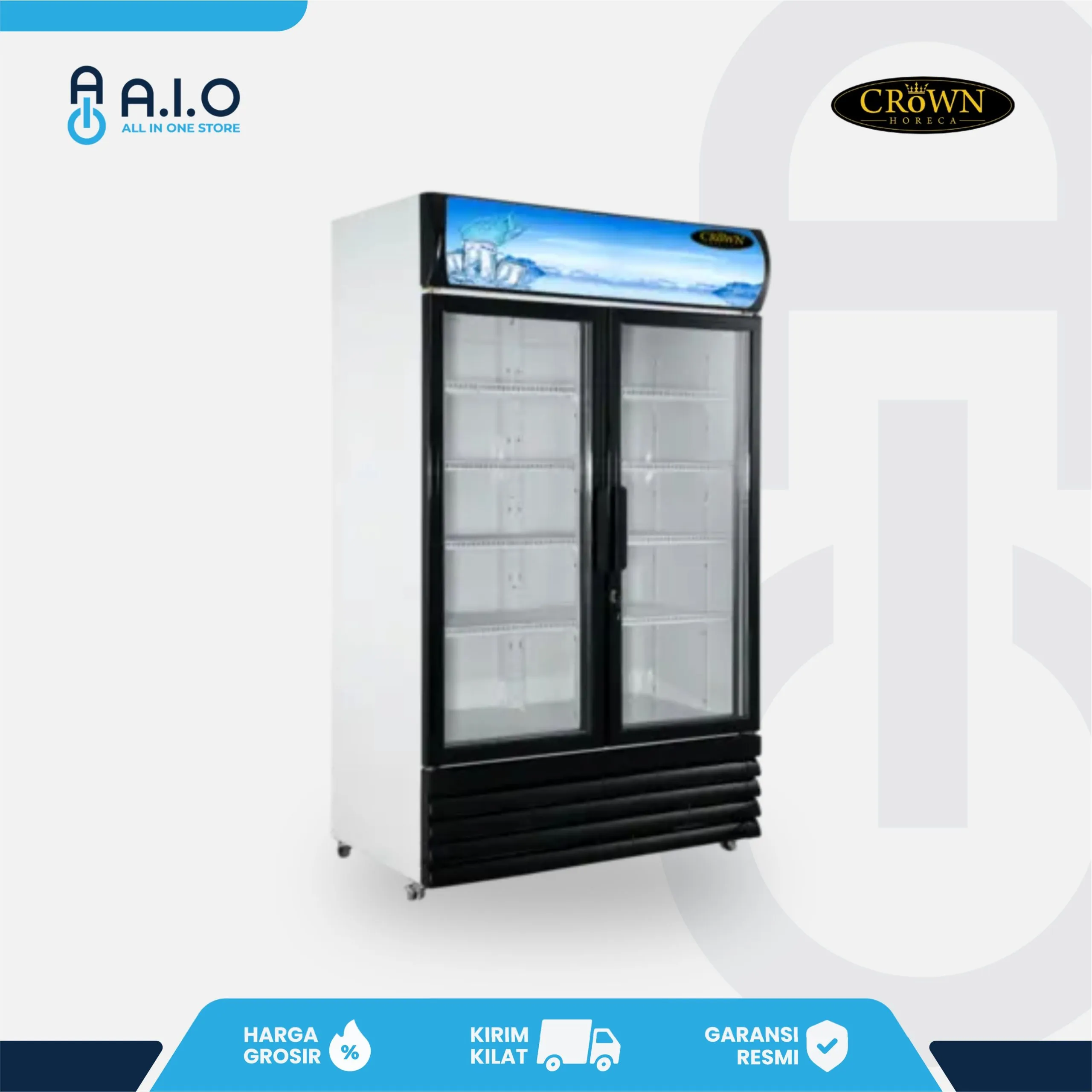 CROWN - SHOWCASE CHILLER 2 PINTU 800 L - LG 800