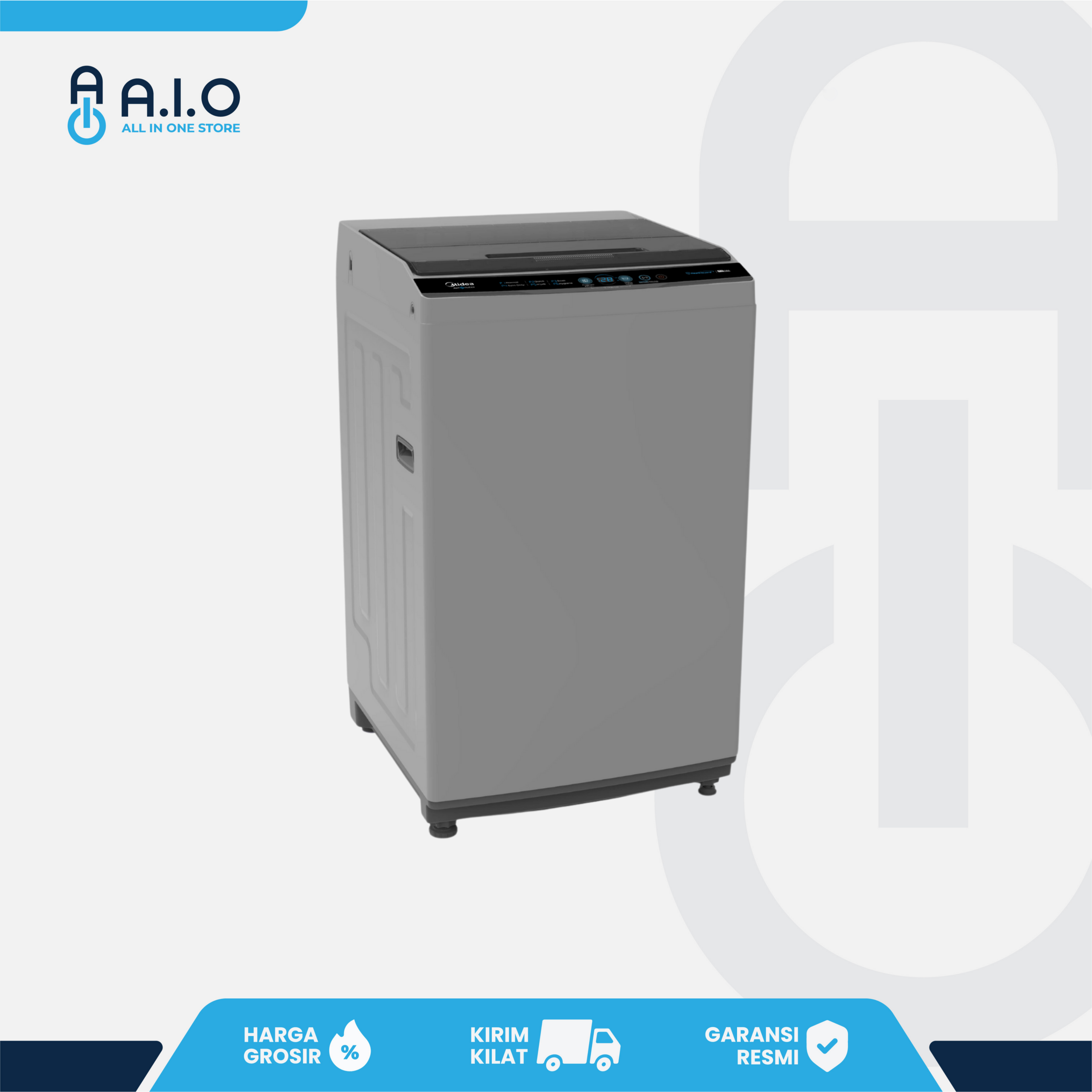 MIDEA - MESIN CUCI 1 TABUNG / TOP LOADING 8.5 KG - MA100W85 2 MIDEA - MESIN CUCI 1 TABUNG / TOP LOADING 8.5 KG - MA100W85 - Gambar 2