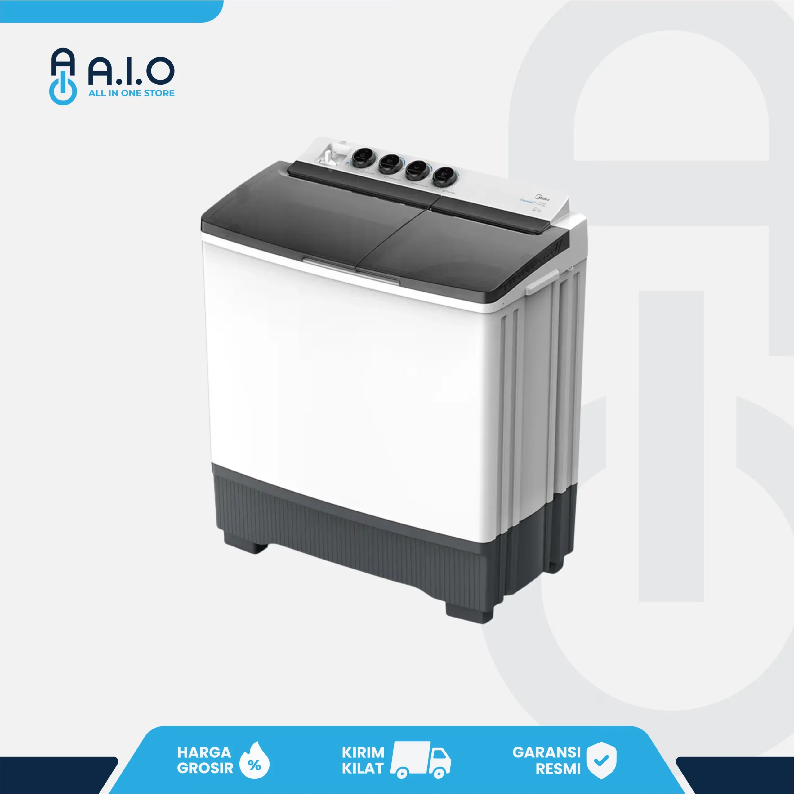 MIDEA - MESIN CUCI 2 TABUNG 9 KG - MT100W90 3 MIDEA - MESIN CUCI 2 TABUNG 9 KG - MT100W90 - Gambar 3