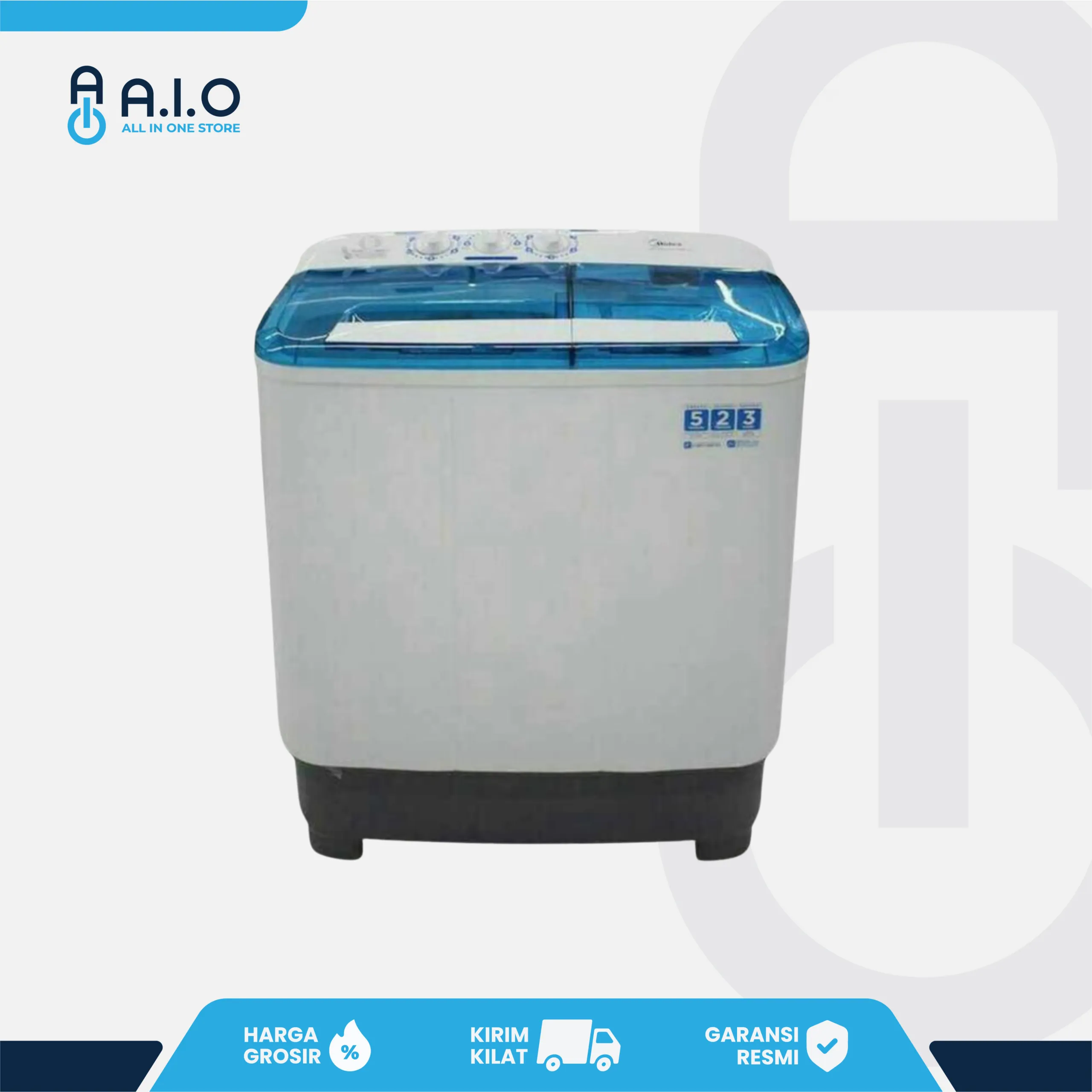 MIDEA - MESIN CUCI 2 TABUNG 7 KG - MTD85 P701Q