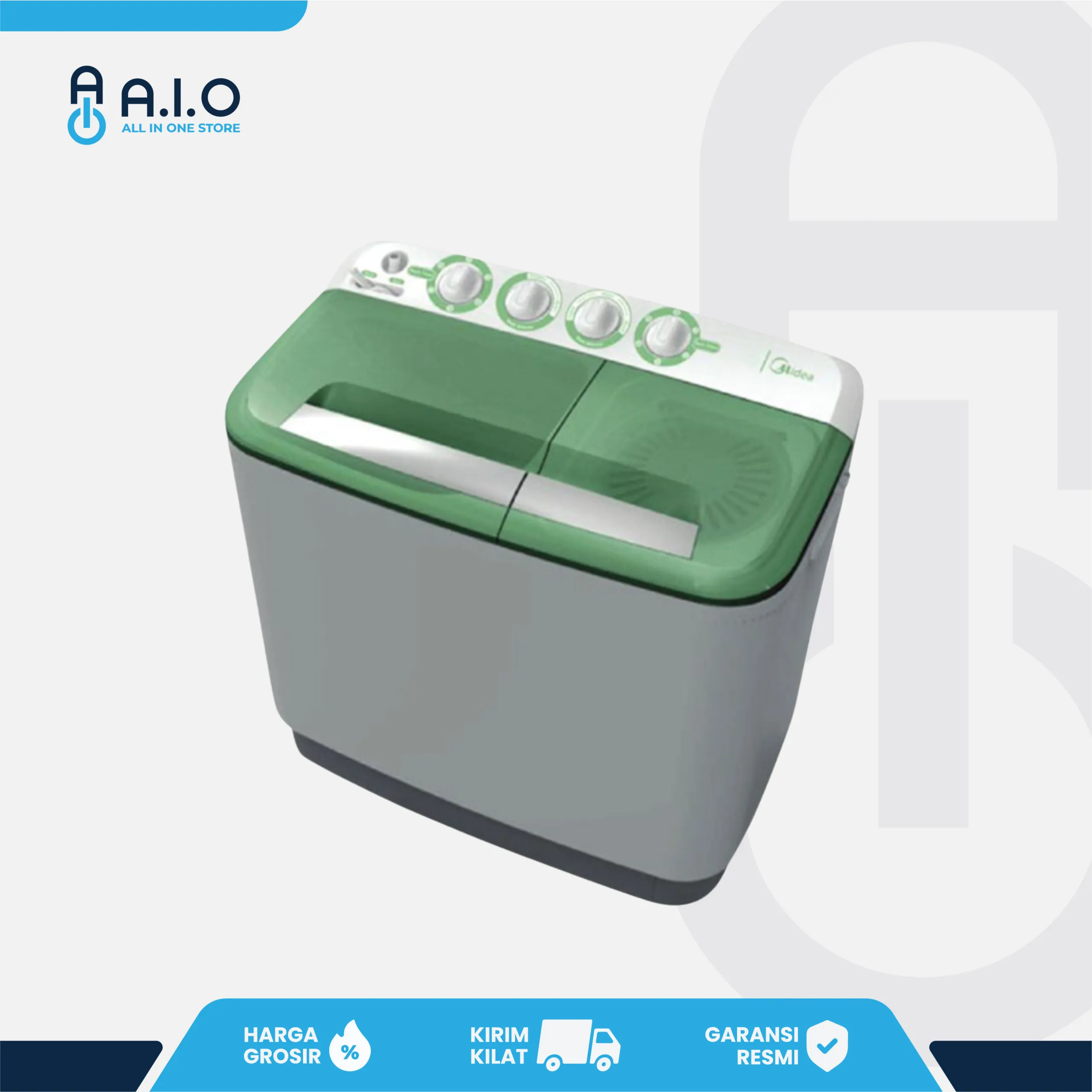 MIDEA - MESIN CUCI 2 TABUNG 8 KG - MTD92 P501Q