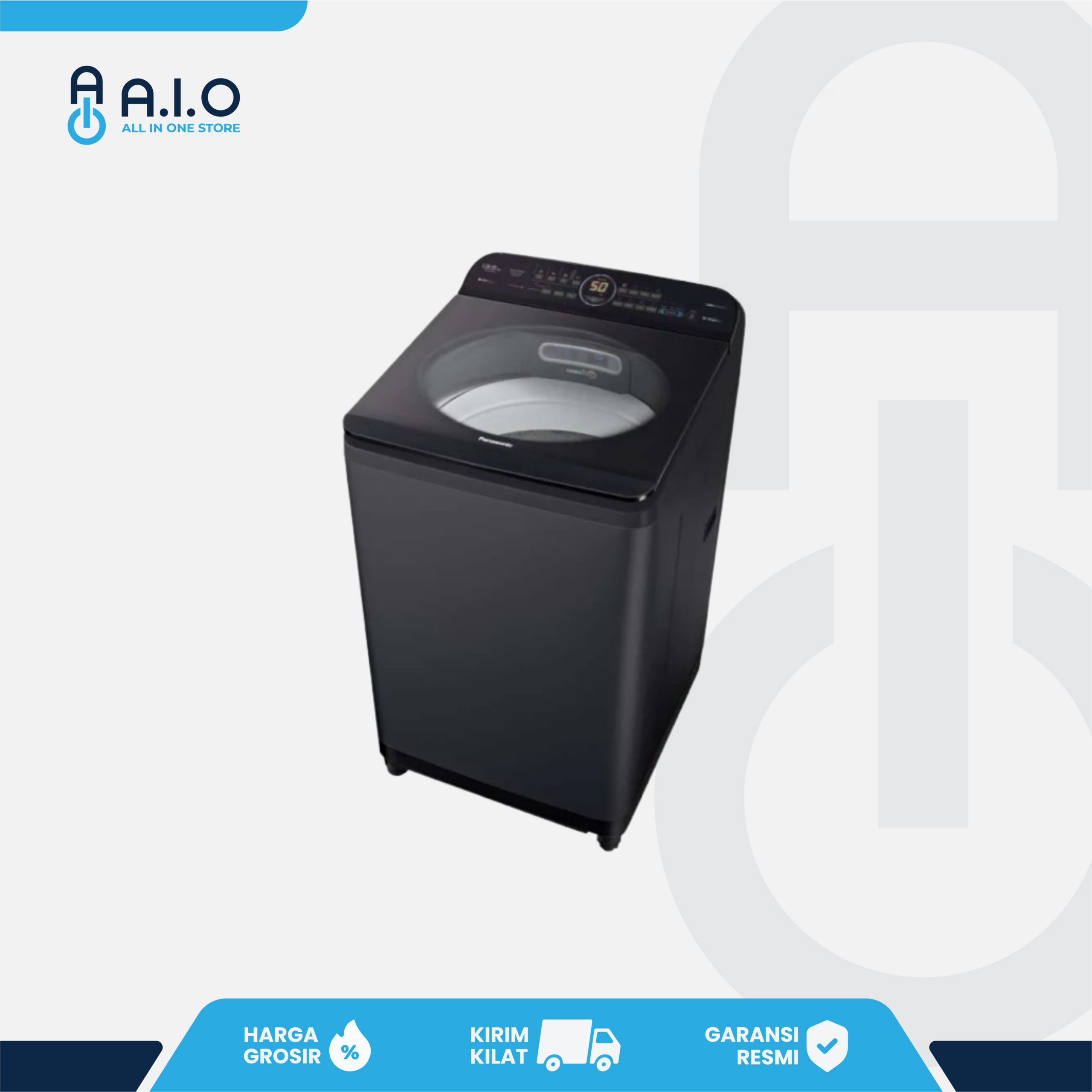 PANASONIC - MESIN CUCI TOP LOADING 13.5 KG - NA FD13AR1BS 2 PANASONIC - MESIN CUCI TOP LOADING 13.5 KG - NA FD13AR1BS - Gambar 2