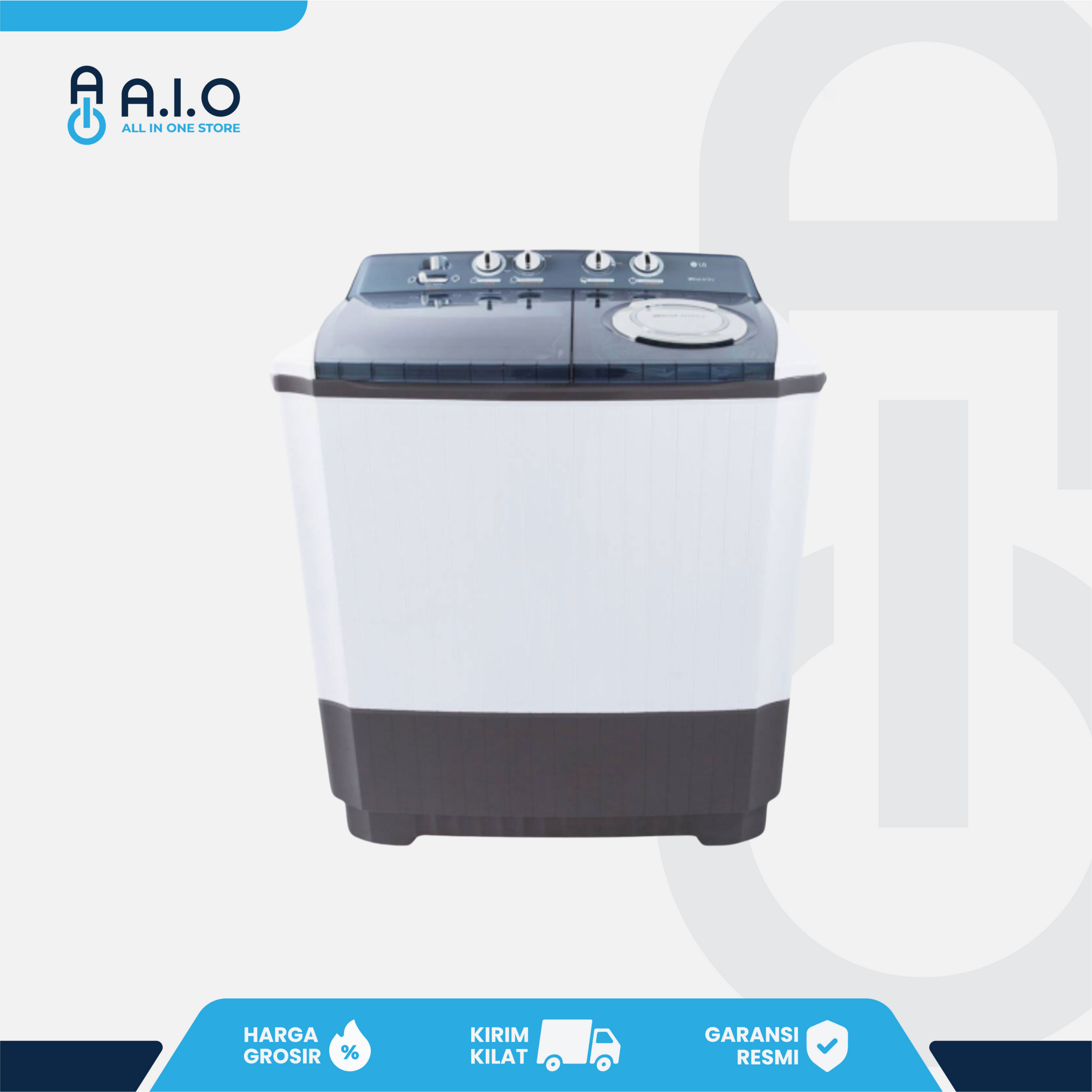 LG - MESIN CUCI 2 TABUNG 10 KG - P1000RT 1 LG - MESIN CUCI 2 TABUNG 10 KG - P1000RT