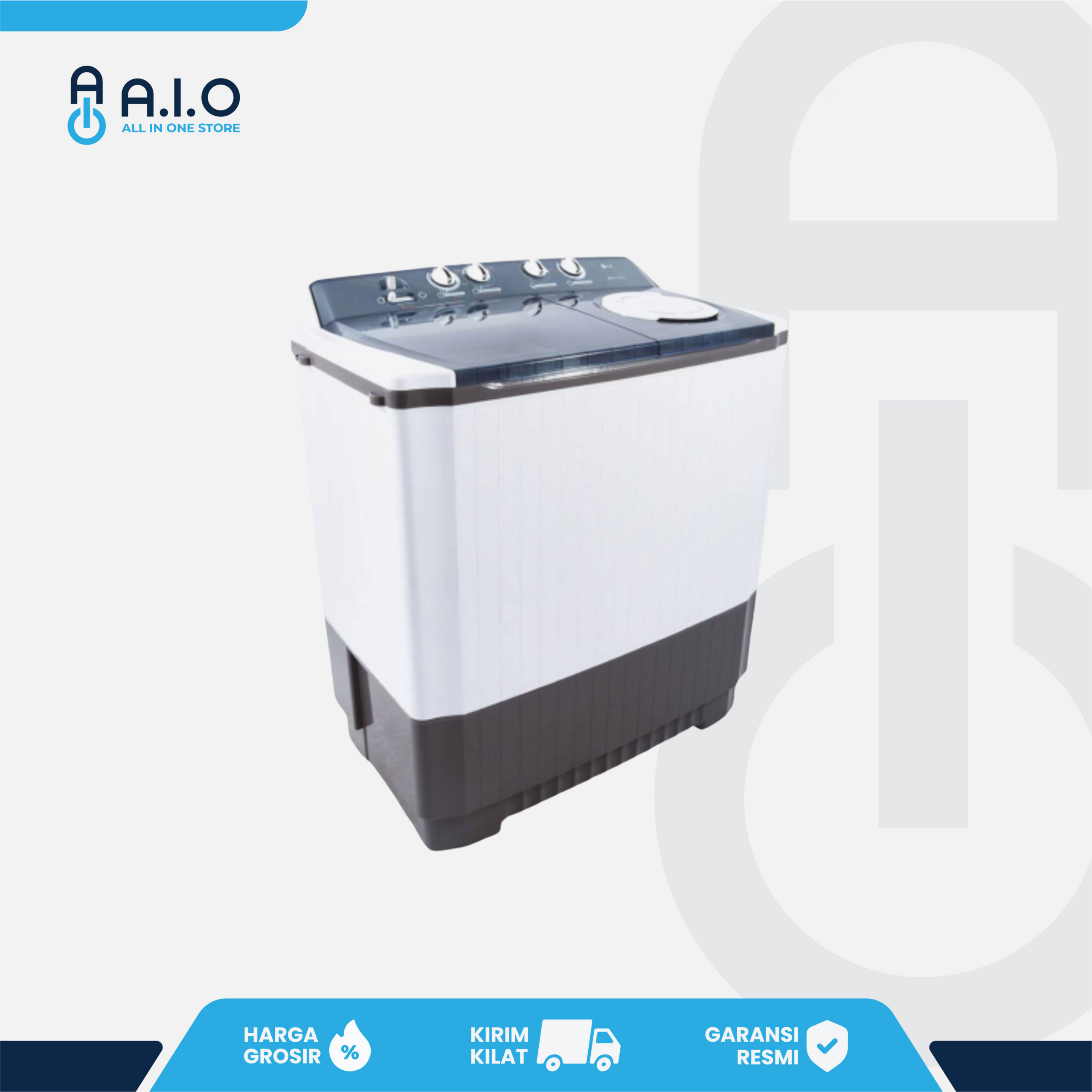 LG - MESIN CUCI 2 TABUNG 10 KG - P1000RT 4 LG - MESIN CUCI 2 TABUNG 10 KG - P1000RT - Gambar 4