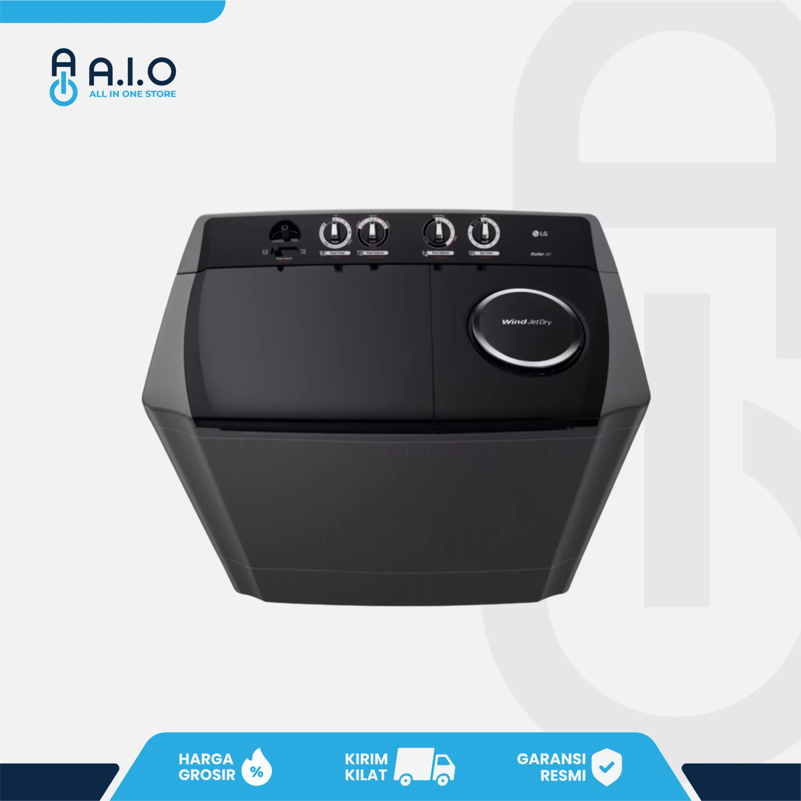 LG - MESIN CUCI 2 TABUNG 10 KG - P1000RTM - Gambar 3