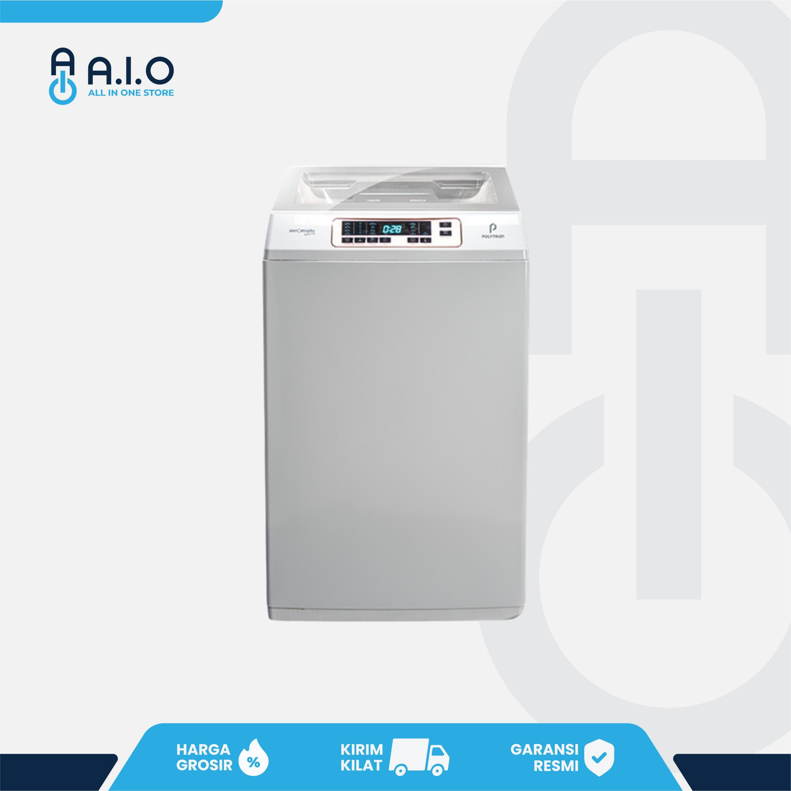 POLYTRON - MESIN CUCI TOP LOADING 7 KG - PAW 7028WL