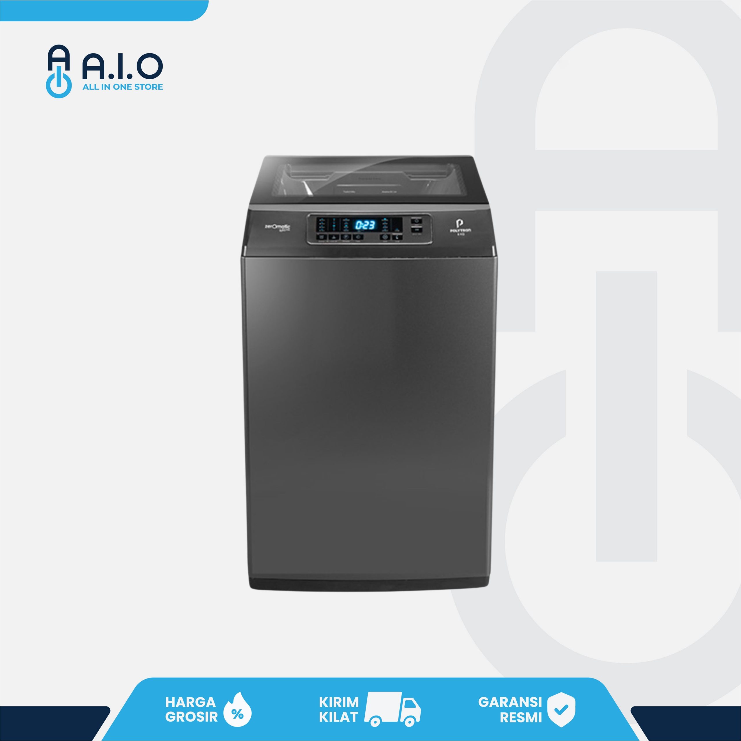 POLYTRON - MESIN CUCI TOP LOADING 9 KG - PAW 9028Y