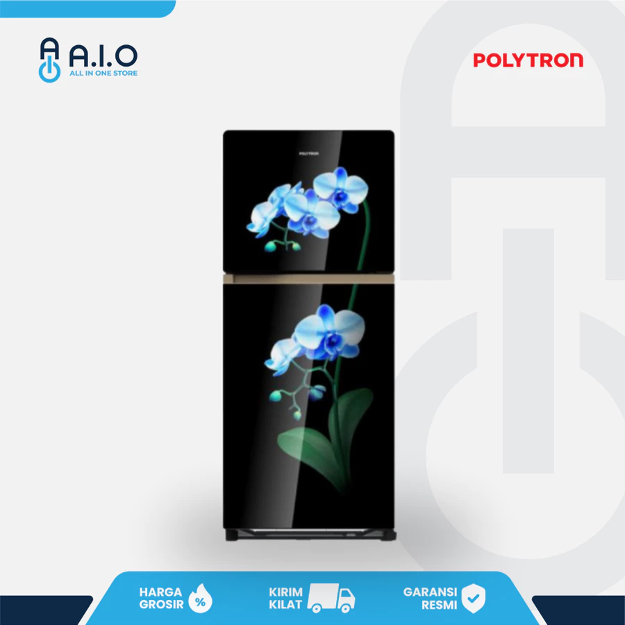 POLYTRON - KULKAS 2 PINTU 220 L - PRW 23MOB kulkas 2 pintu polytron