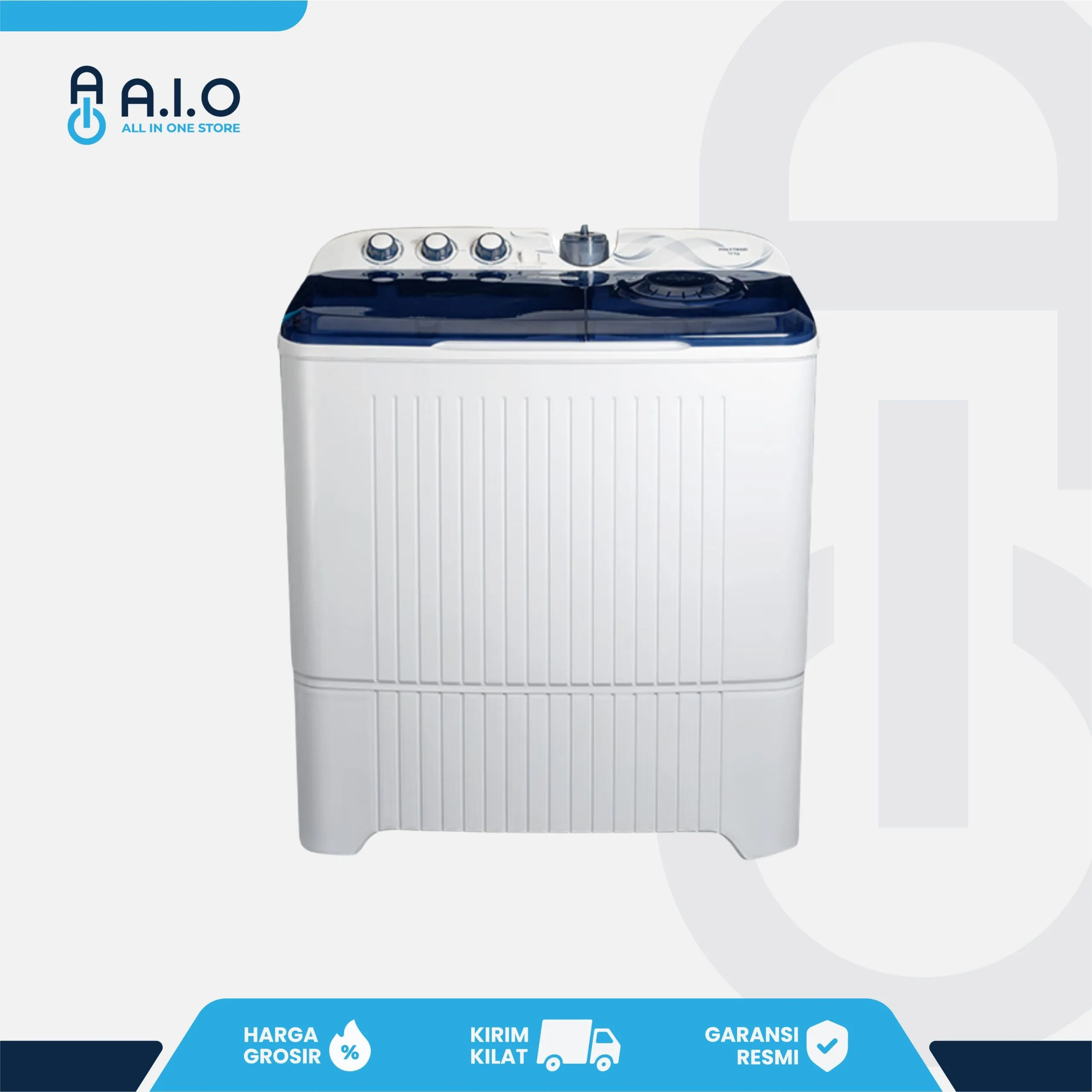 POLYTRON - MESIN CUCI 2 TABUNG 14 KG - PWM 1403