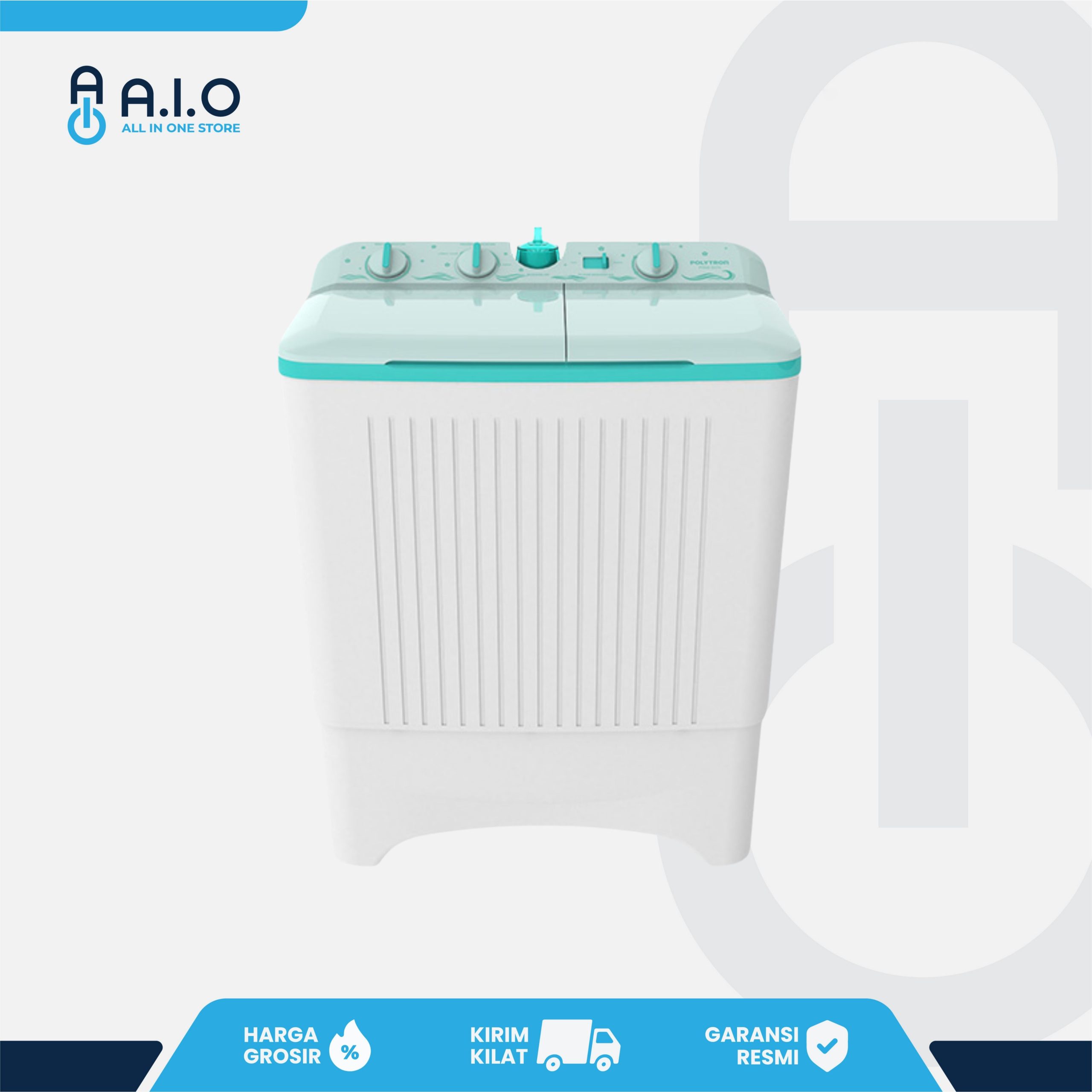 POLYTRON - MESIN CUCI 2 TABUNG 7 KG - PWM 7076G