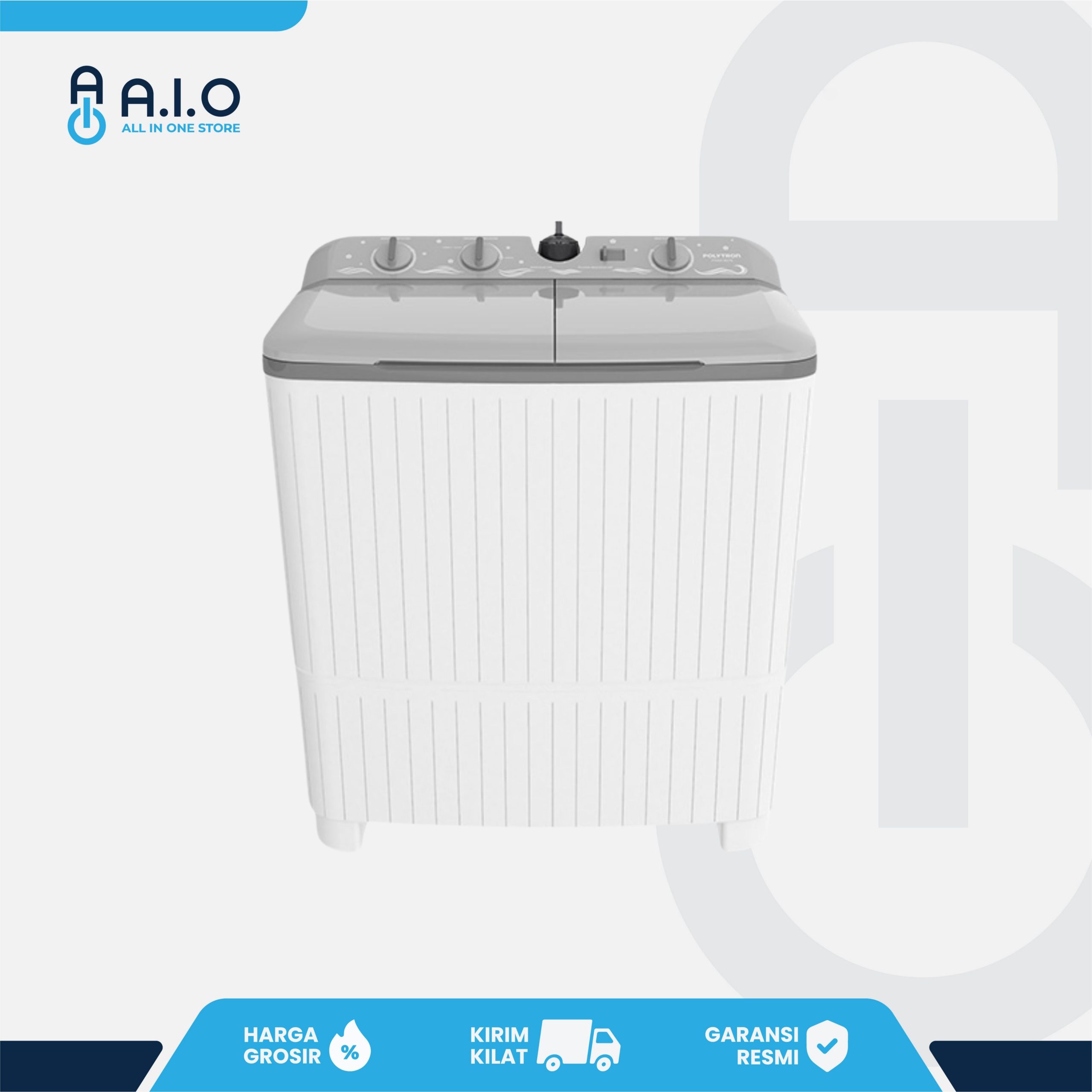 POLYTRON - MESIN CUCI 2 TABUNG 7 KG - PWM 7076Y