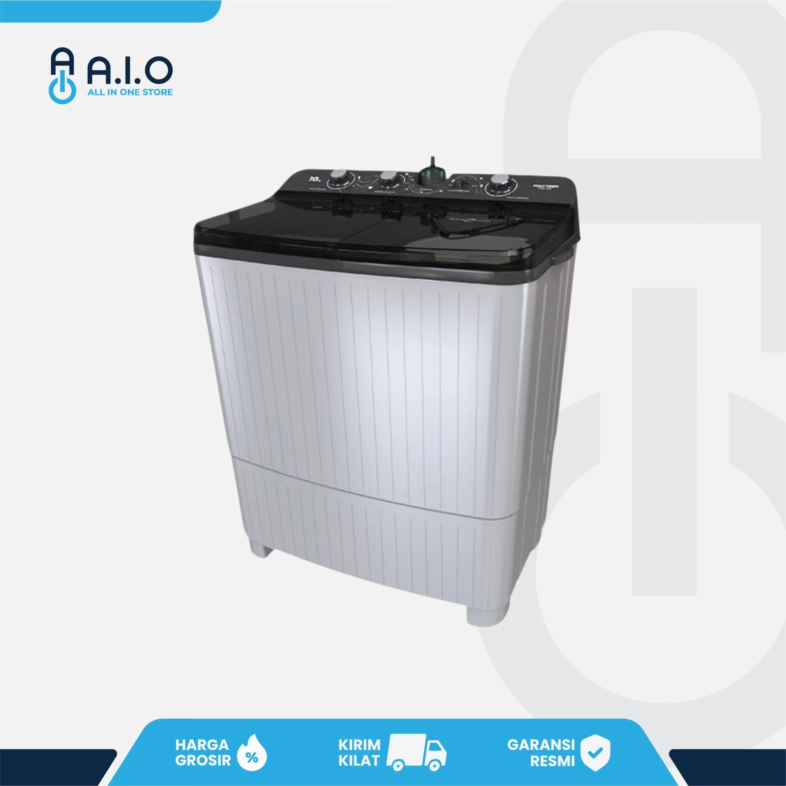 POLYTRON - MESIN CUCI 2 TABUNG 9 KG - PWM 9081Y 2 POLYTRON - MESIN CUCI 2 TABUNG 9 KG - PWM 9081Y - Gambar 2