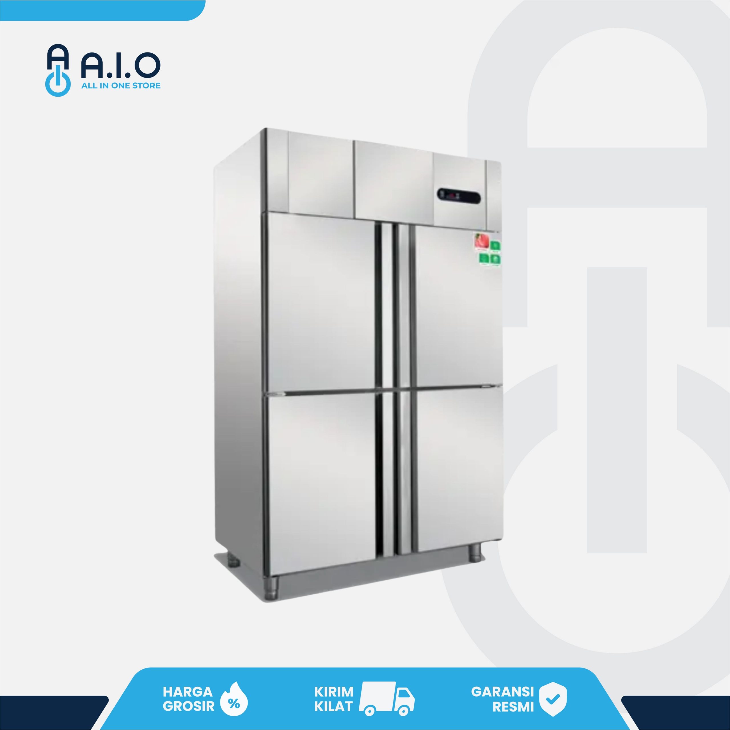 CROWN - UPRIGHT COMBI CHILLER DAN FREEZER 4 PINTU 930 L - Q1000