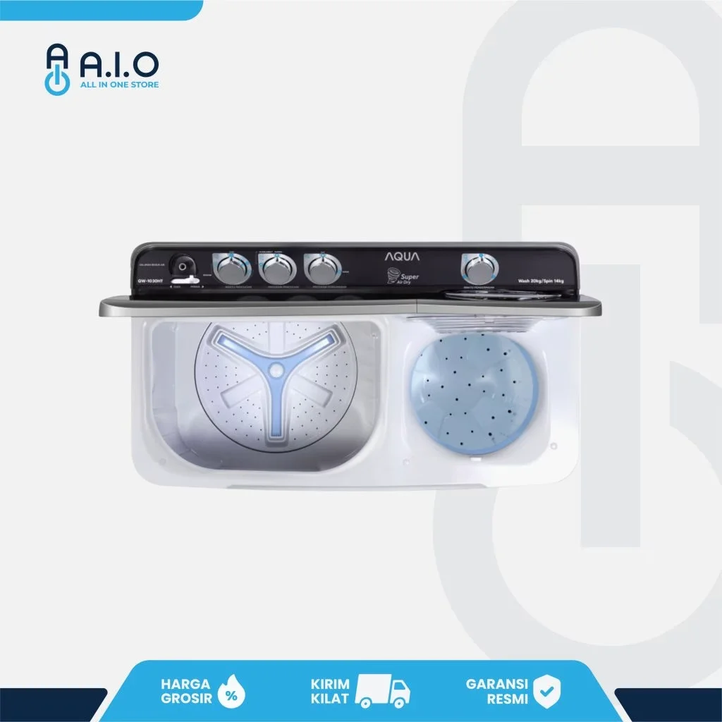 AQUA - MESIN CUCI 2 TABUNG 10 KG - QW 1030HT