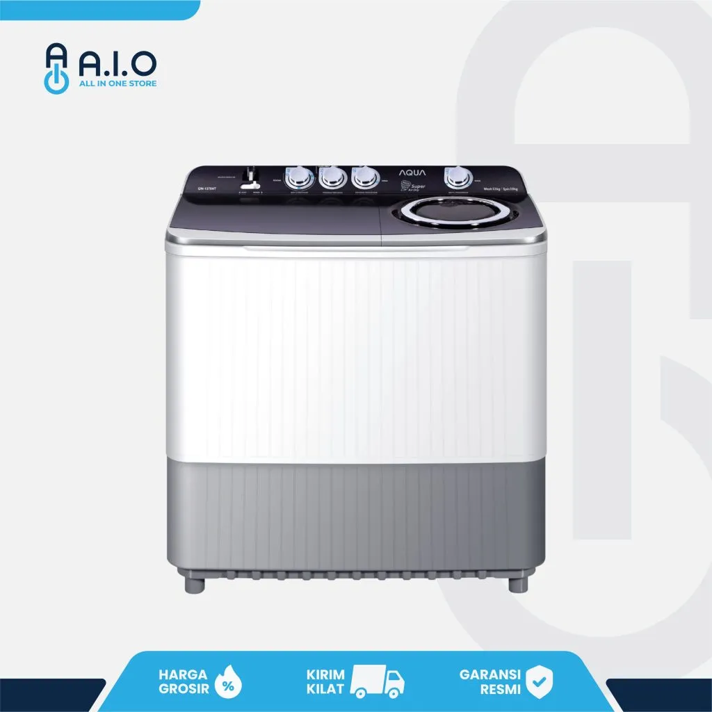 AQUA - MESIN CUCI 2 TABUNG 13 KG - QW 1370HT