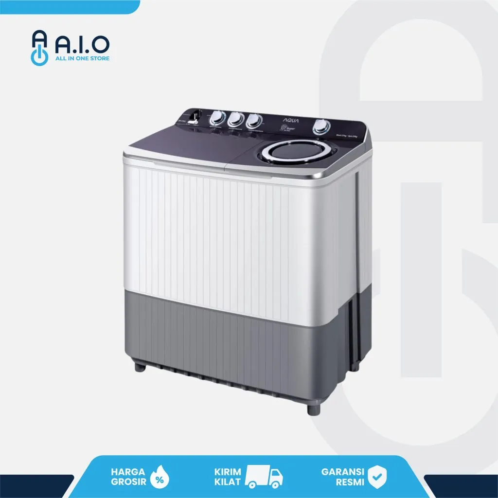 AQUA - MESIN CUCI 2 TABUNG 13 KG - QW 1370HT